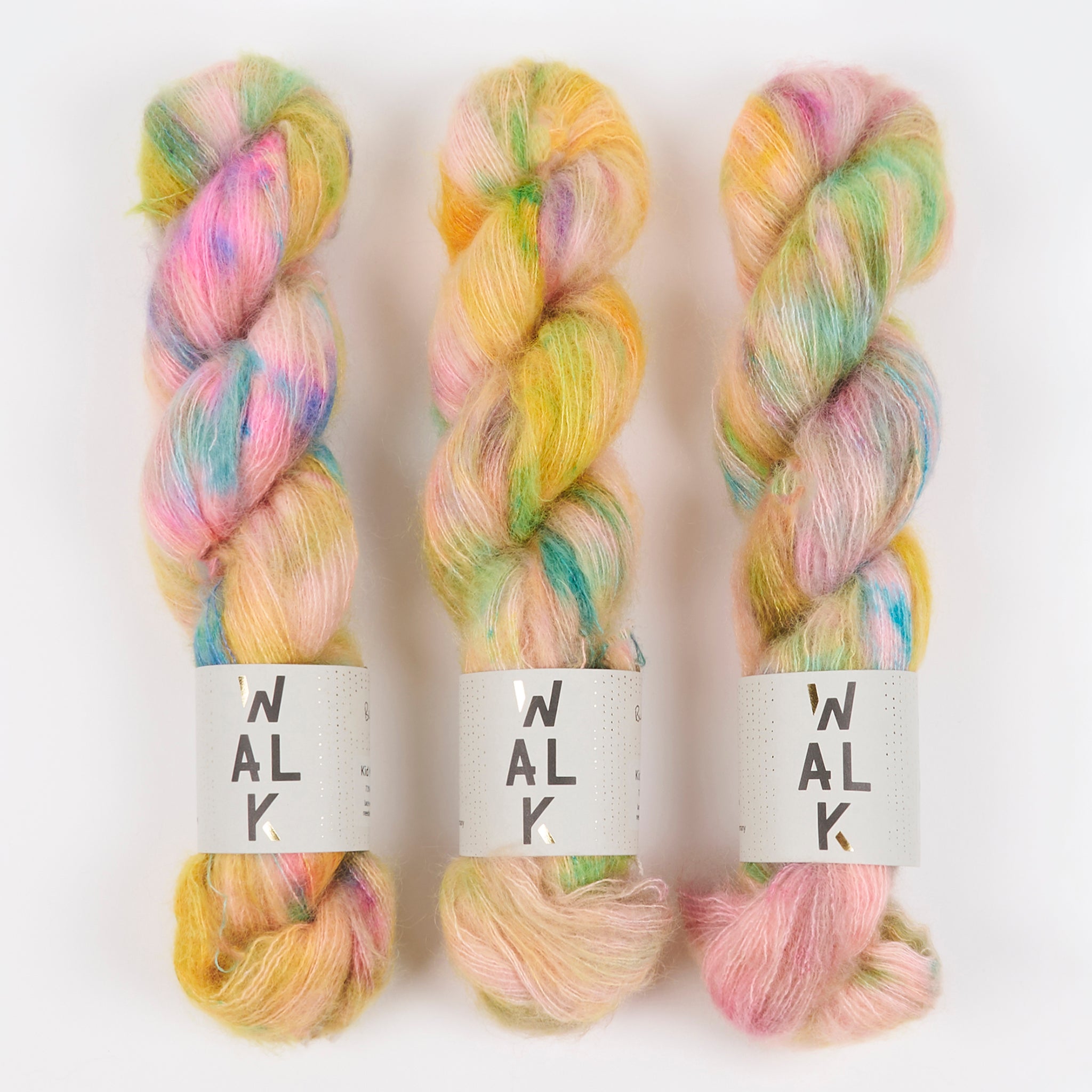 WALK Collection KID MOHAIR LACE - BUBBLES Mohair Silk Lace multicolour Yarn