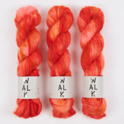 WALK Collection KID MOHAIR LACE - LEO Mohair Silk Lace red coral orange Yarn