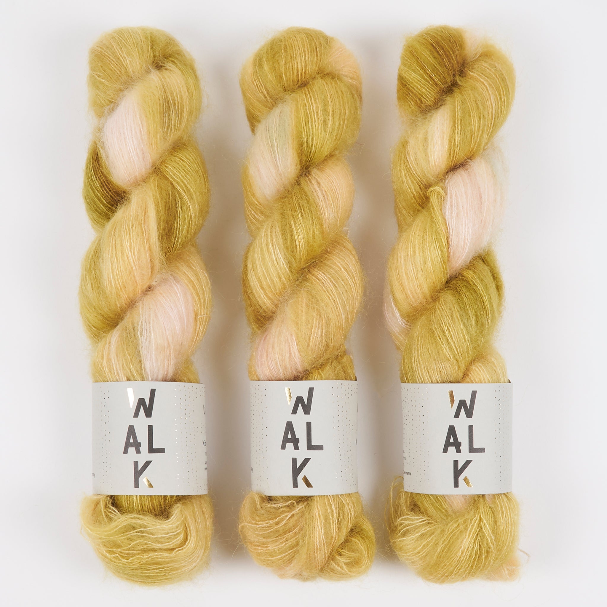 WALK Collection KID MOHAIR LACE - VIRGO Mohair Silk Lace peach green Yarn