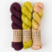 Life in The Long Grass KILNED PLUMS Merino wool Fingering Quick Kits