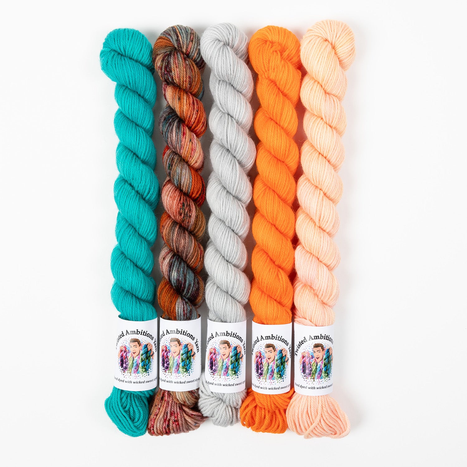 Twisted Ambitions WESTKNITS KIT - CRUSH MINIS orange blue multicolour Westknits Kits