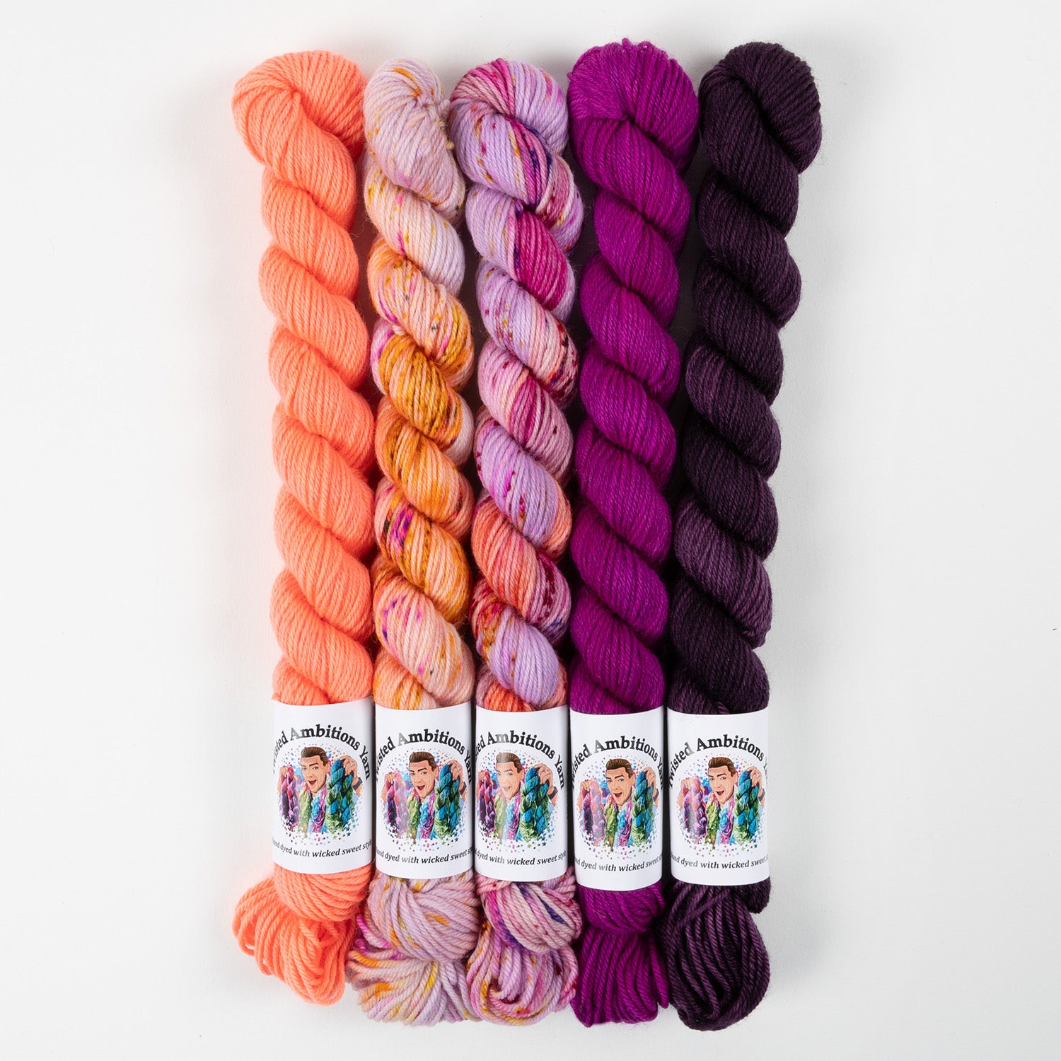 Twisted Ambitions WESTKNITS KIT - DISCO MINIS pink coral purple Westknits Kits