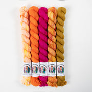 Twisted Ambitions WESTKNITS KIT - GLITZ MINIS orange yellow fuchsia Westknits Kits