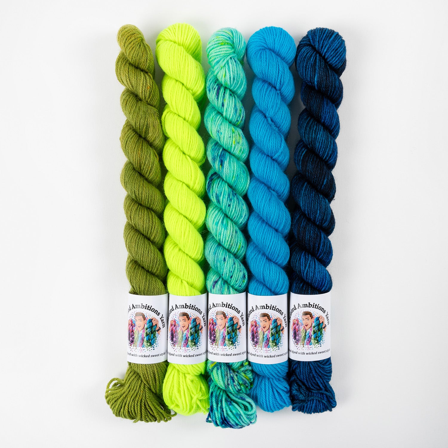 Twisted Ambitions WESTKNITS KIT - PEAR MINIS blue green Westknits Kits