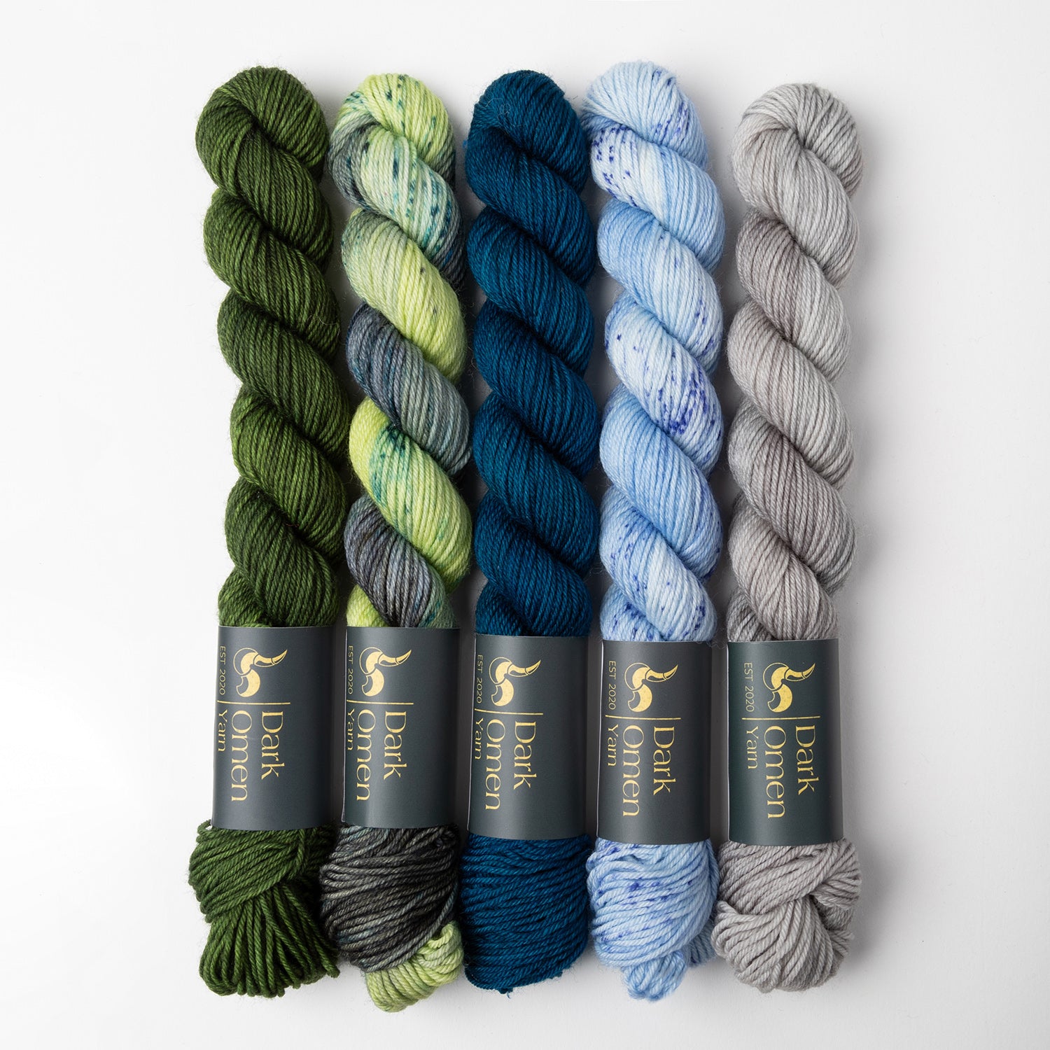Dark Omen Yarn WESTKNITS KIT - MANDRAKE MINIS green blue grey Westknits Kits