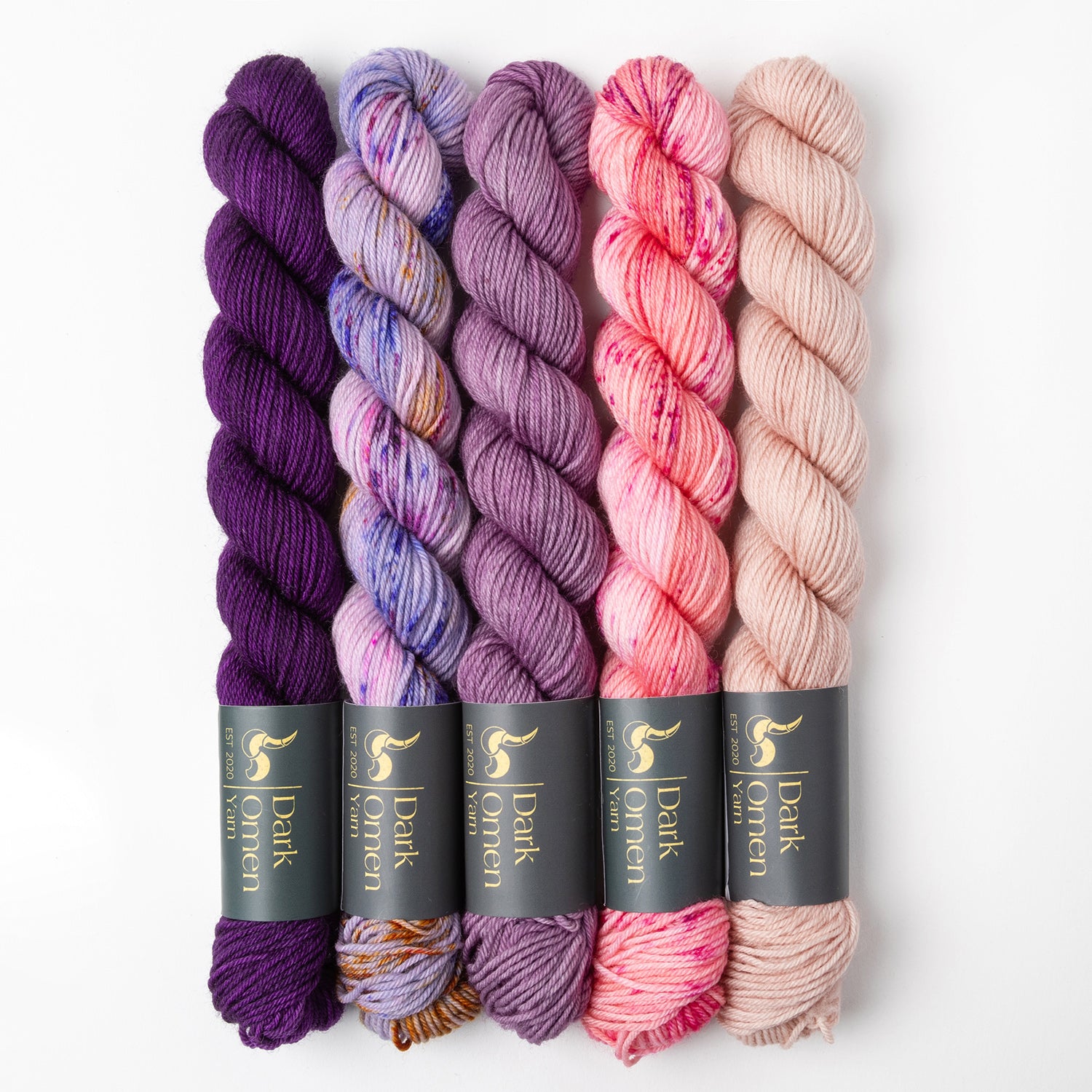 Dark Omen Yarn WESTKNITS KIT - STARDUST MINIS peach pink purple Westknits Kits