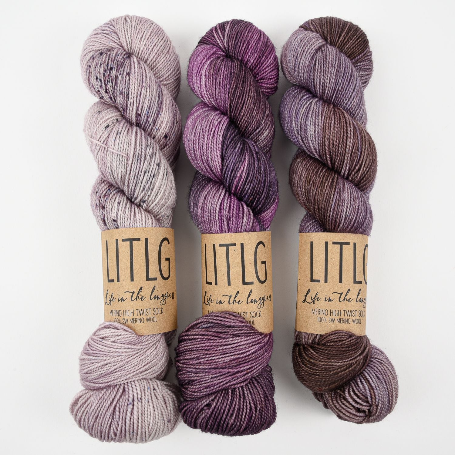 Life in The Long Grass DUSTY CRUSH Merino wool Fingering Quick Kits