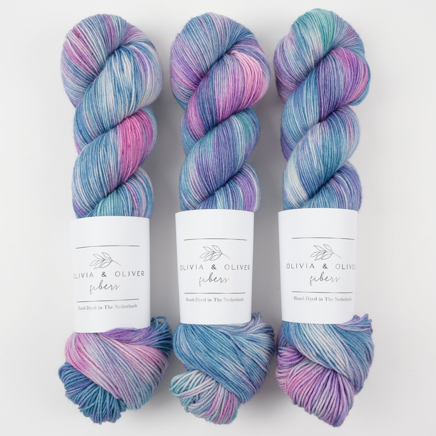Olivia & Oliver OLIVIA BFL - LAKE TEKAPO BFL Wool Blue Faced Leicester Fingering multicolour blue Yarn