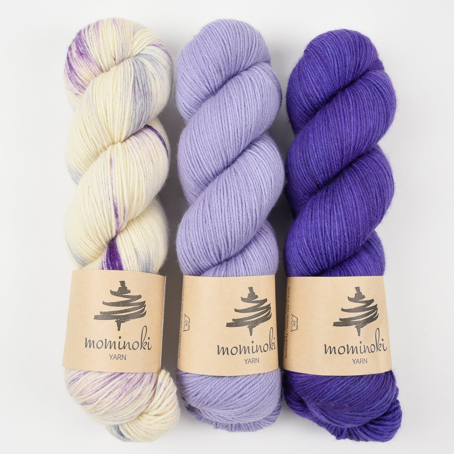 Mominoki Yarn LAVENDER DAWN Merino wool Polyamide Fingering Quick Kits