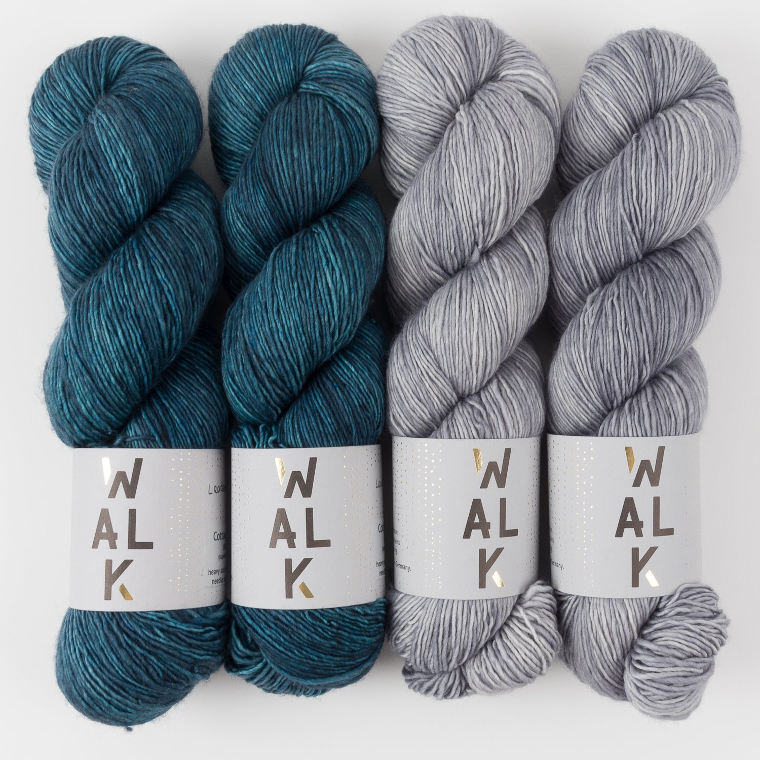 WALK Collection LEADEN PEBBLES Merino wool Fingering Quick Kits