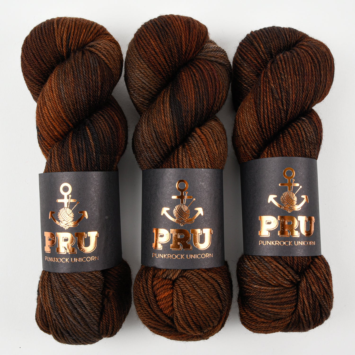 Punk Rock Unicorn SOUL DK - LEATHER Merino wool Nylon DK Sock brown Yarn