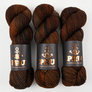 Punk Rock Unicorn SOUL DK - LEATHER Merino wool Nylon DK Sock brown Yarn