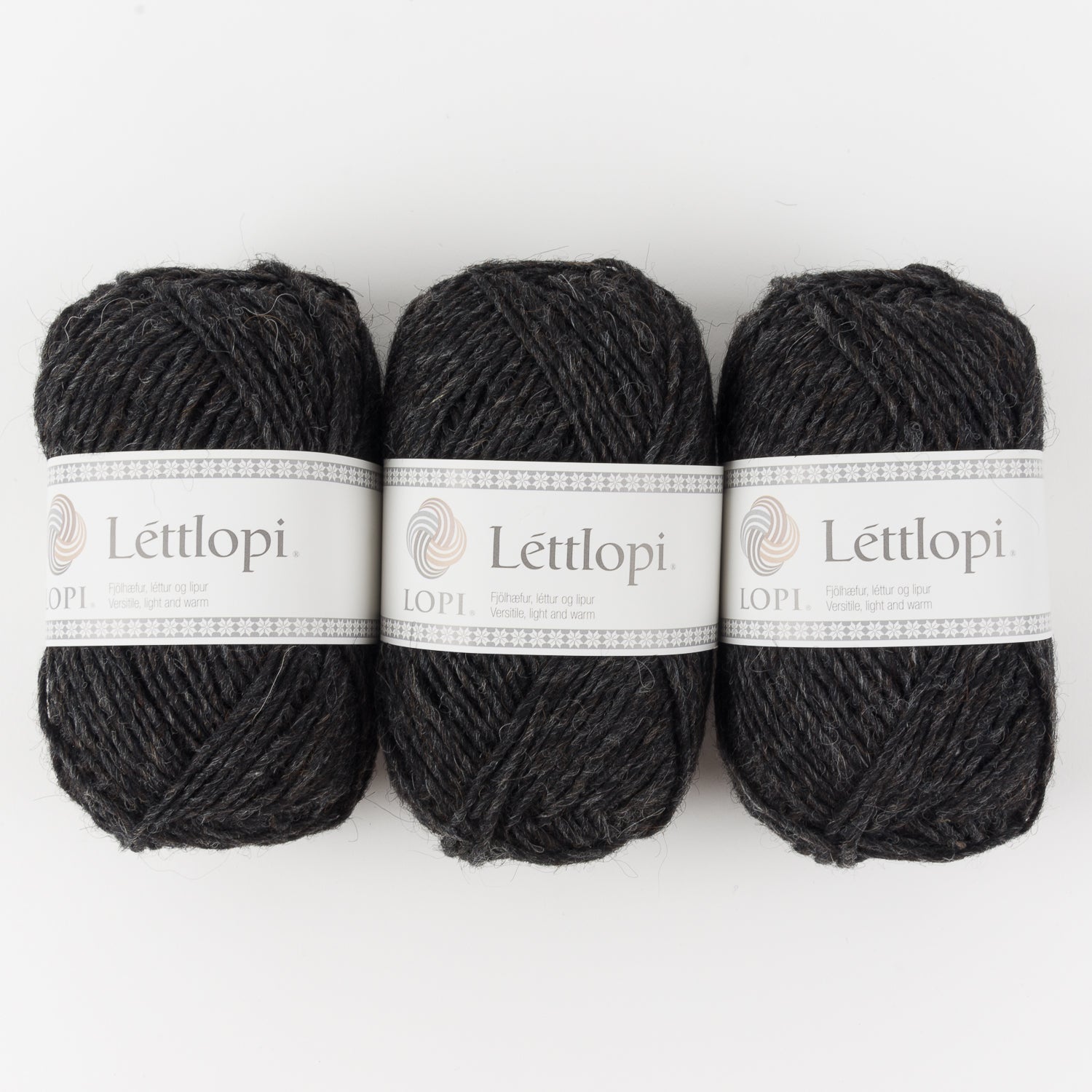 Ístex LÉTTLOPI 0005 - BLACK HEATHER Wool Aran black Yarn