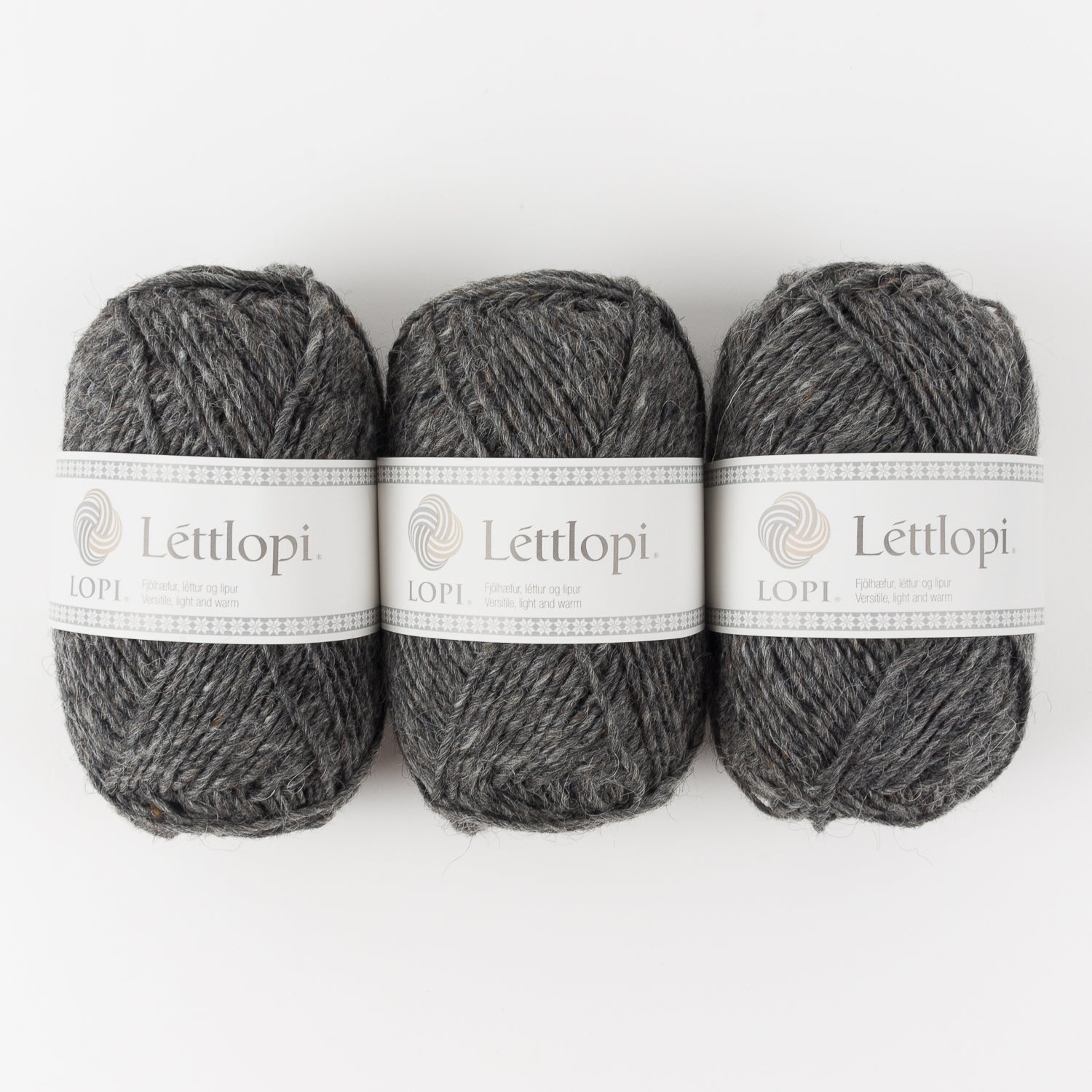 Ístex LÉTTLOPI 0058 - DARK GRAY HEATHER Wool Aran grey Yarn