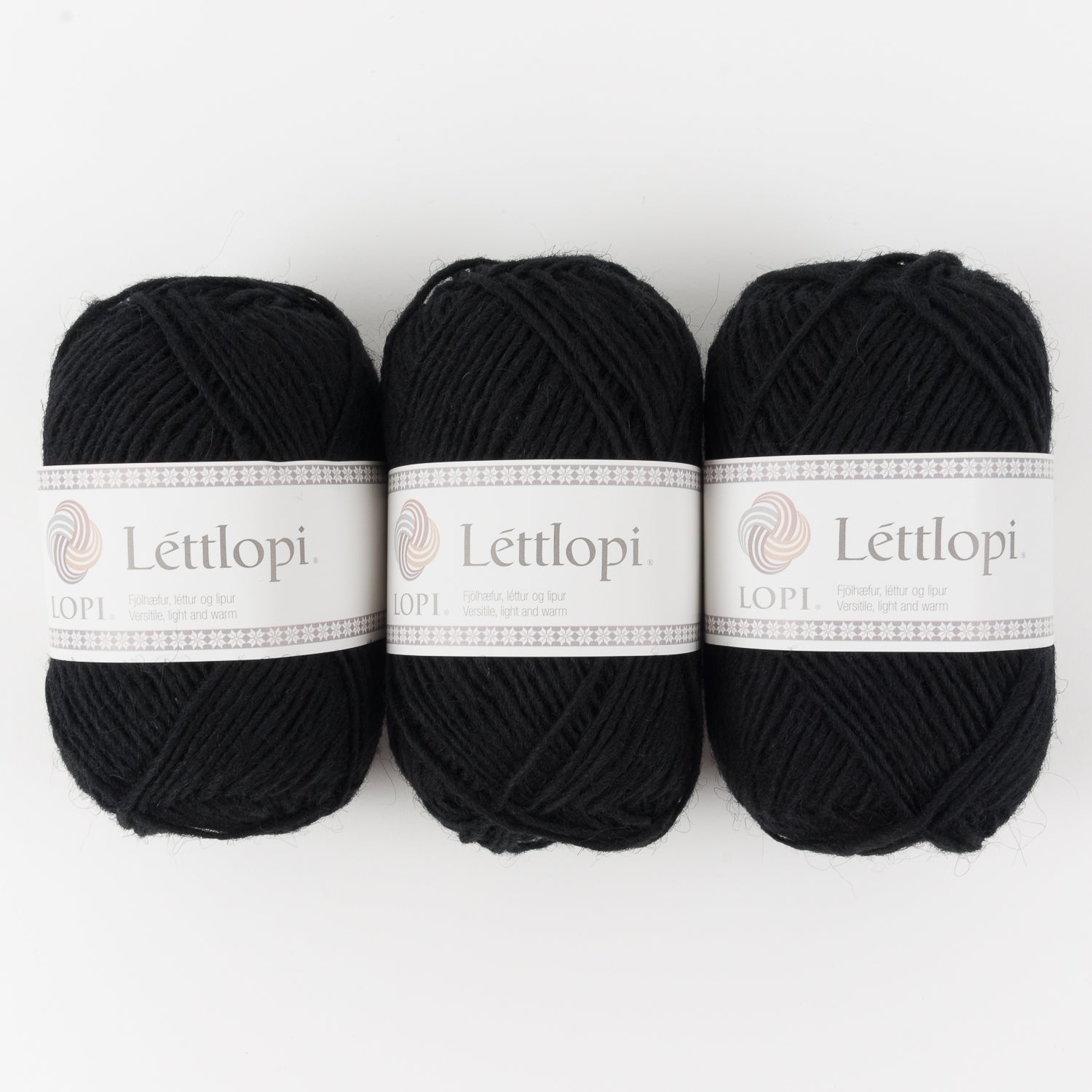 Ístex LÉTTLOPI 0059 - BLACK Wool Aran black Yarn