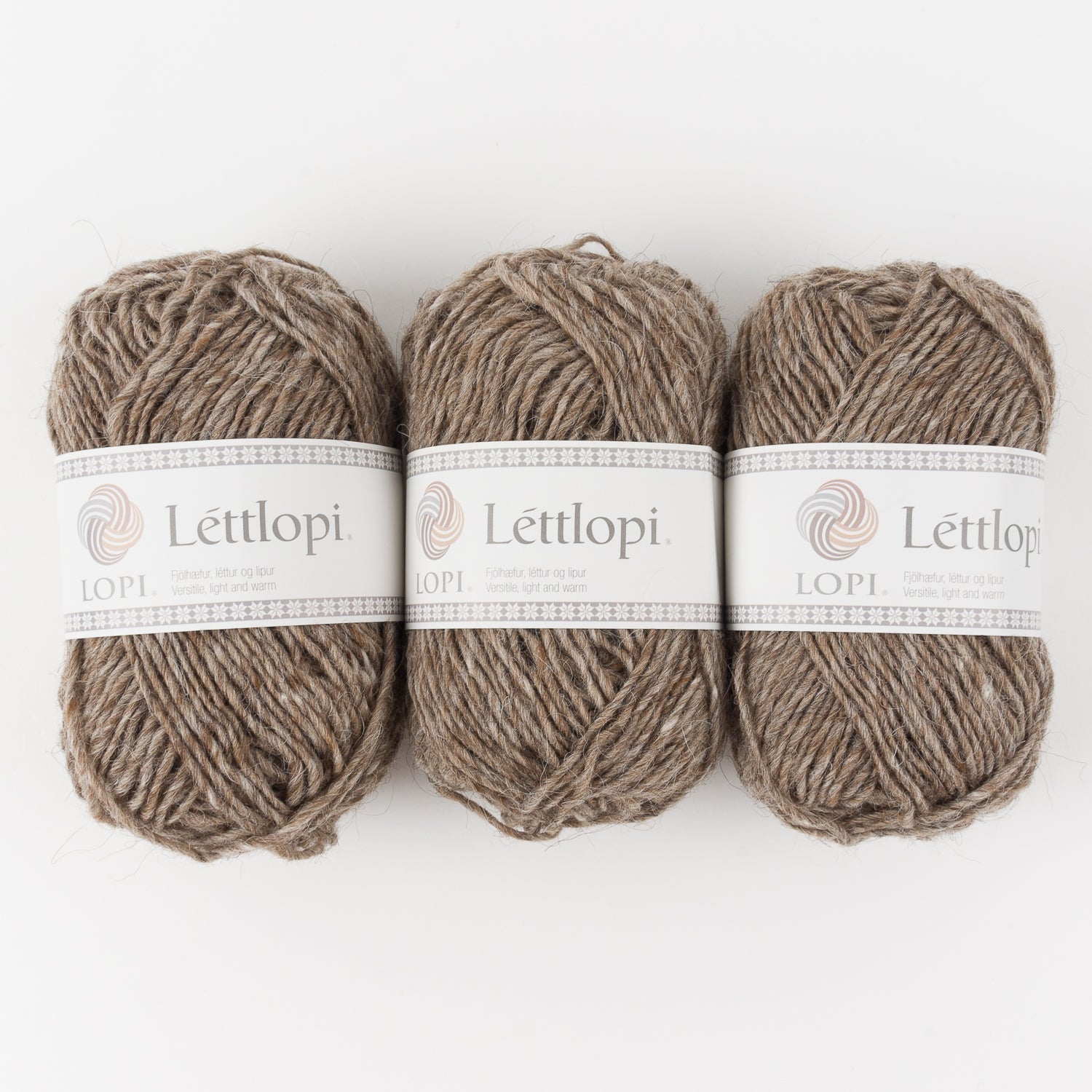 Ístex LÉTTLOPI 0085 - OATMEAL HEATHER Wool Aran beige brown Yarn