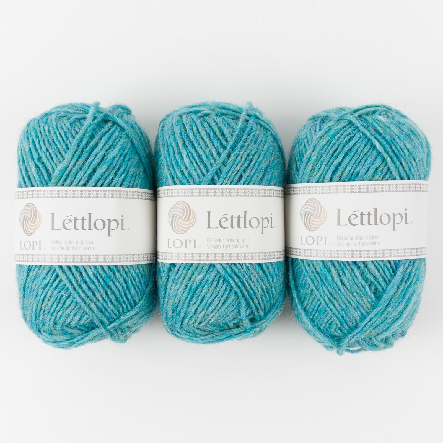 Ístex LÉTTLOPI 1404 - GLACIER BLUE HEATHER Wool Aran turquoise blue Yarn