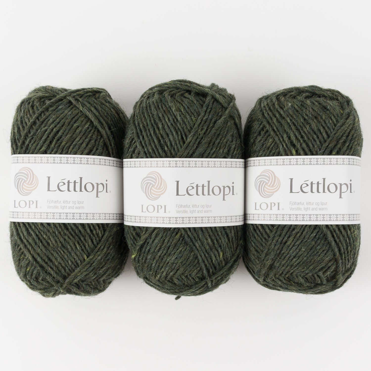 Ístex LÉTTLOPI 1407 - PINE GREEN HEATHER Wool Aran green Yarn