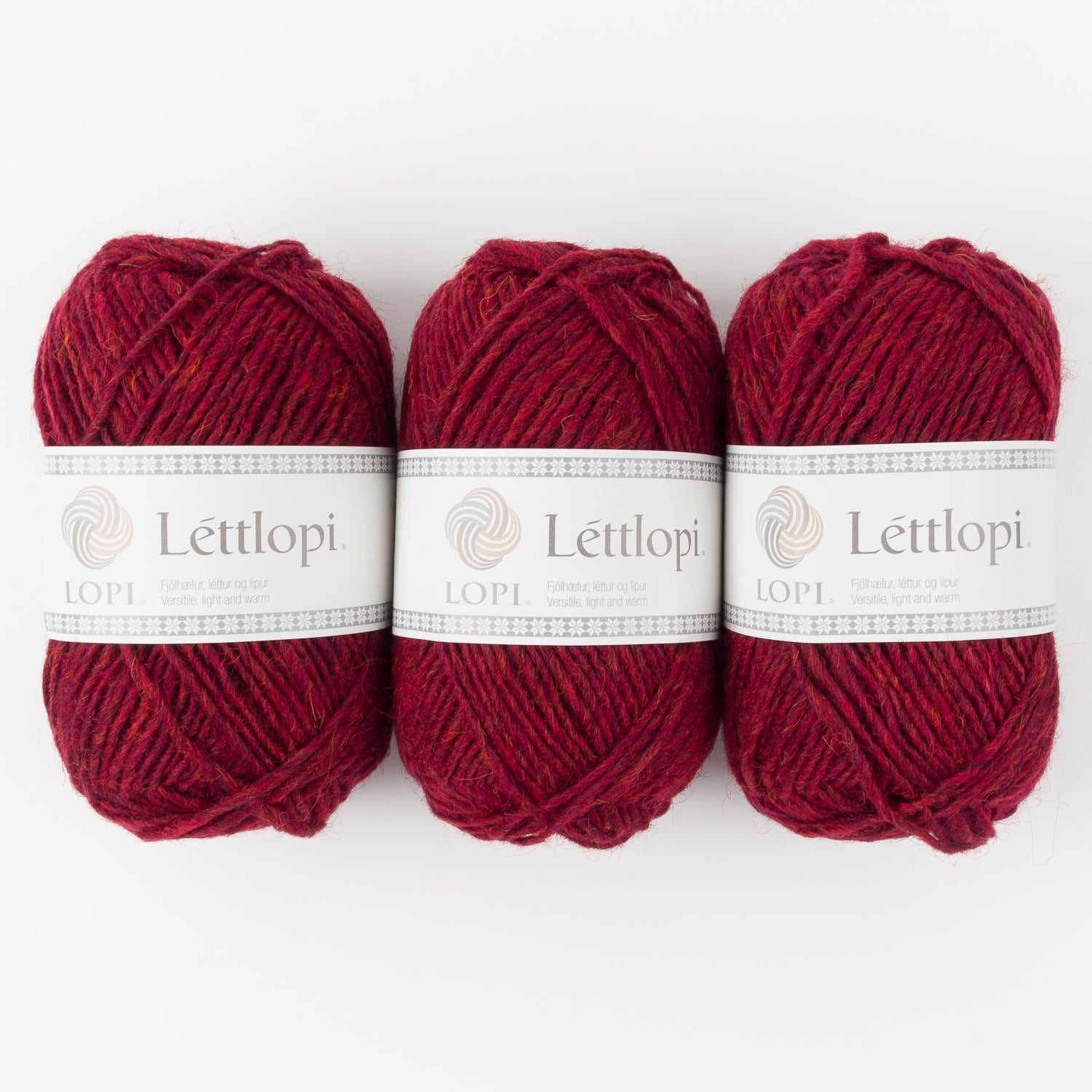 Ístex LÉTTLOPI 1409 - GAMET RED HEATHER Wool Aran red Yarn