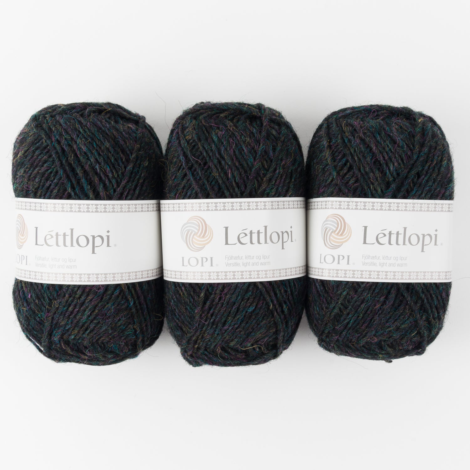 Ístex LÉTTLOPI 1707 - GALAXY Wool Aran black multicolor Yarn