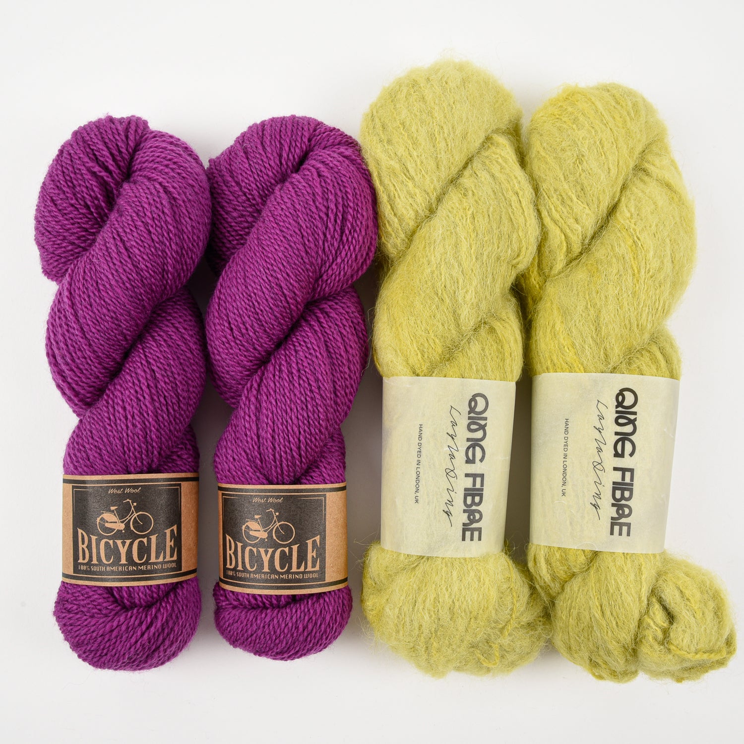 Qing Fibre LIFE OF THE PARTY Alpaca Merino wool Silk Mixed Weight Quick Kits