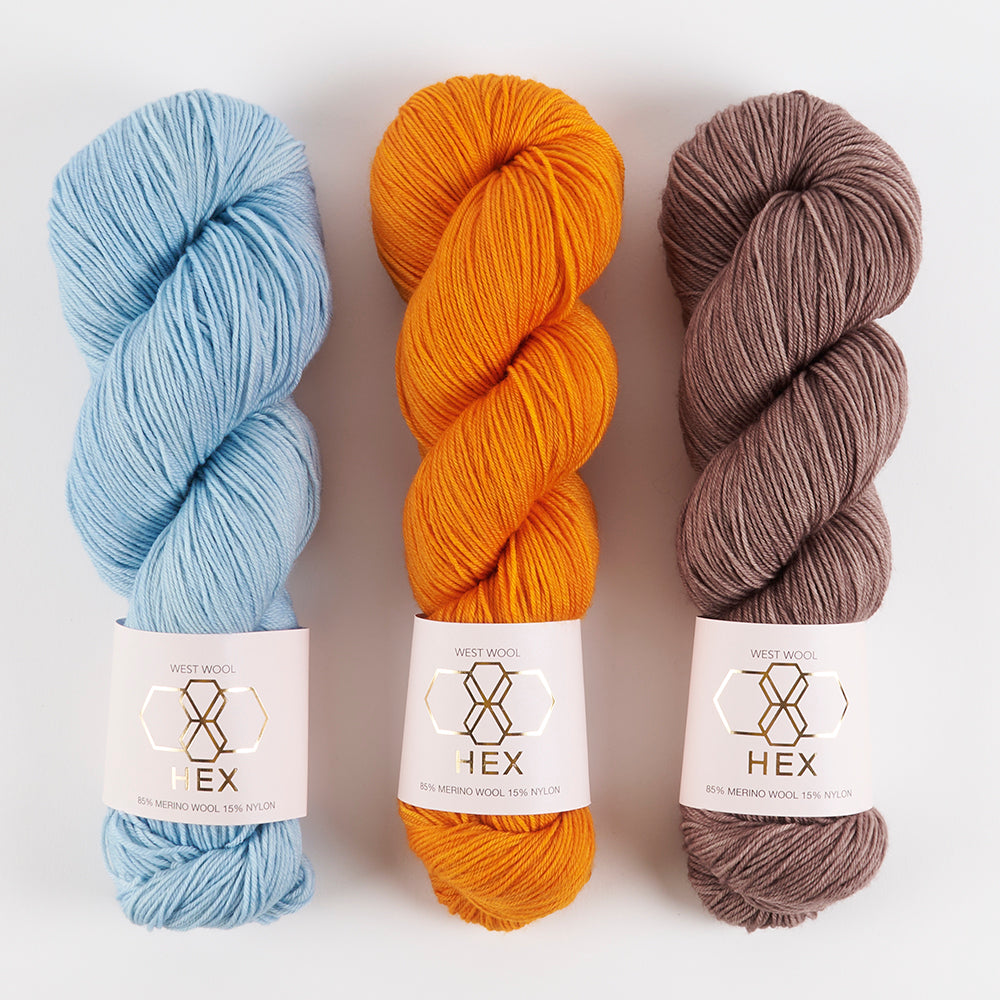 West Wool HEX SIDE QUEST - LIGHT DREAMS Merino wool Nylon Fingering Quick Kits
