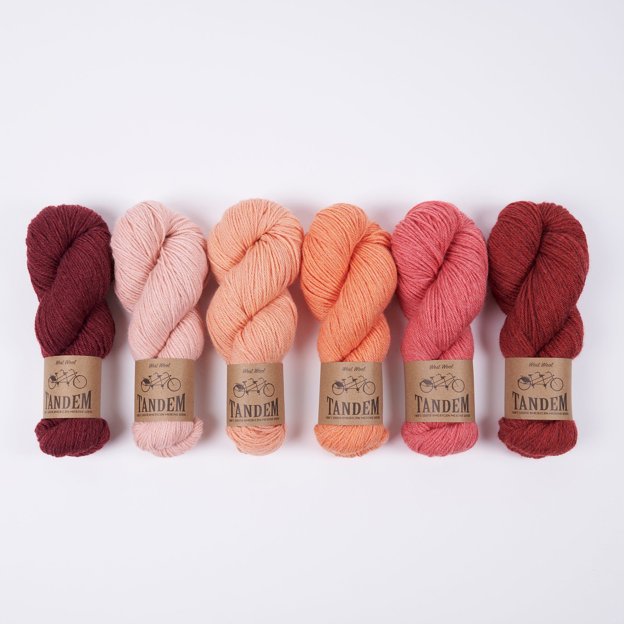 West Wool LINDU PEYSA - BORDEAUX MACAROON Merino wool DK pink red Westknits Kits