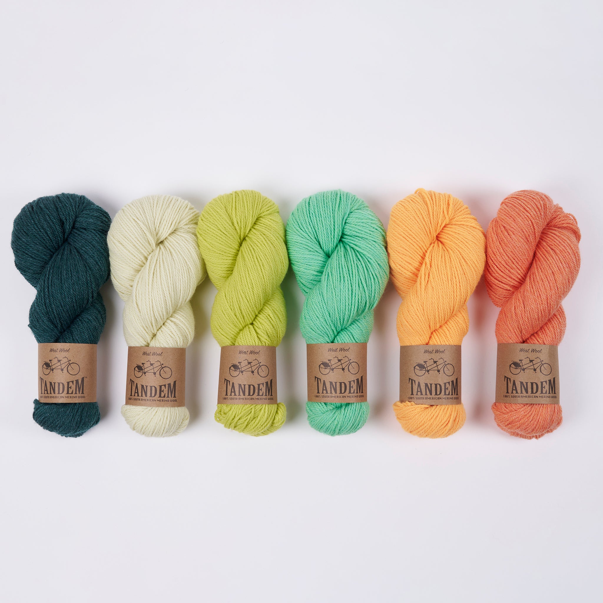 West Wool LINDU PEYSA - CELERIAC PINE Merino wool DK multicolour green Westknits Kits