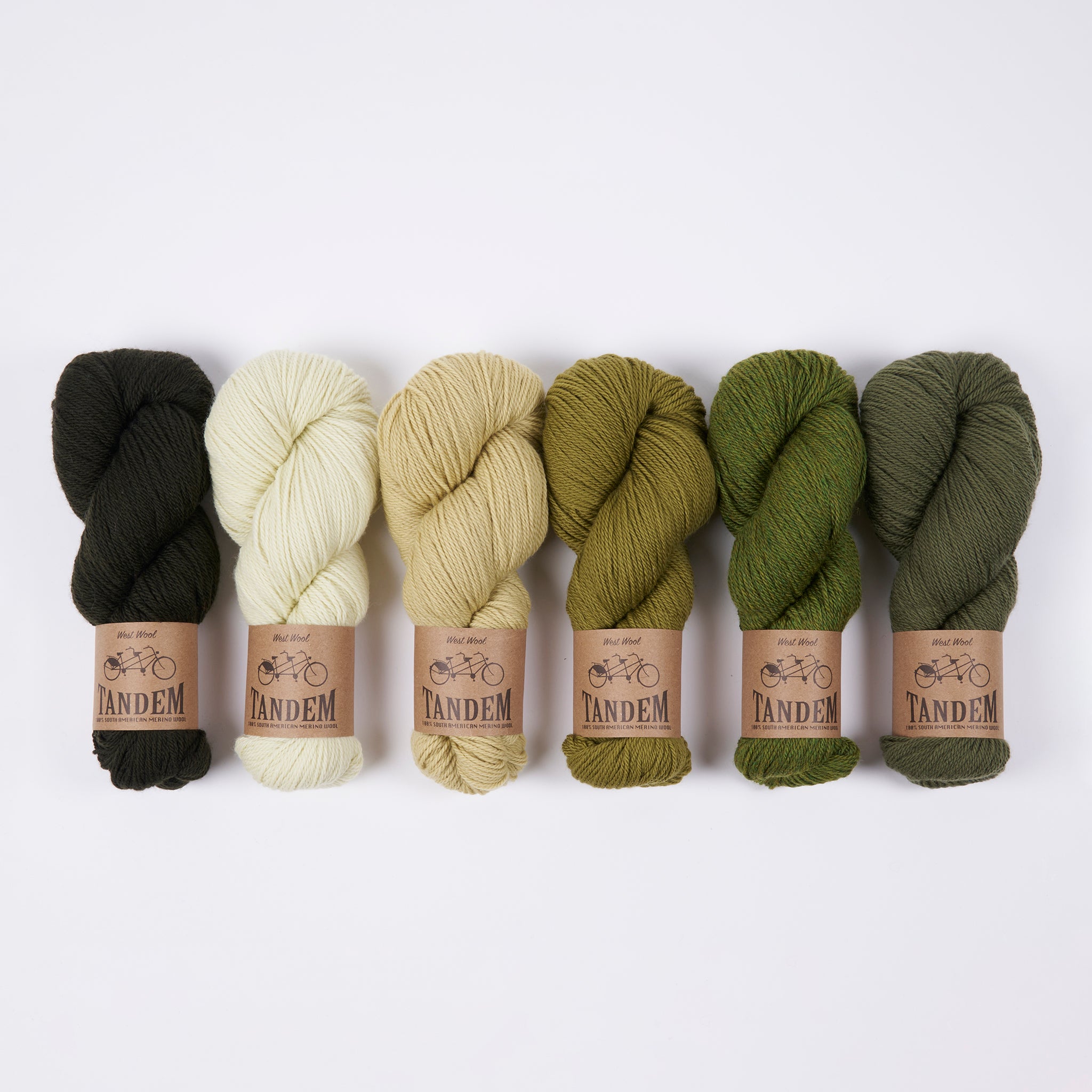 West Wool LINDU PEYSA - MOSSY FERN Merino wool DK green Westknits Kits