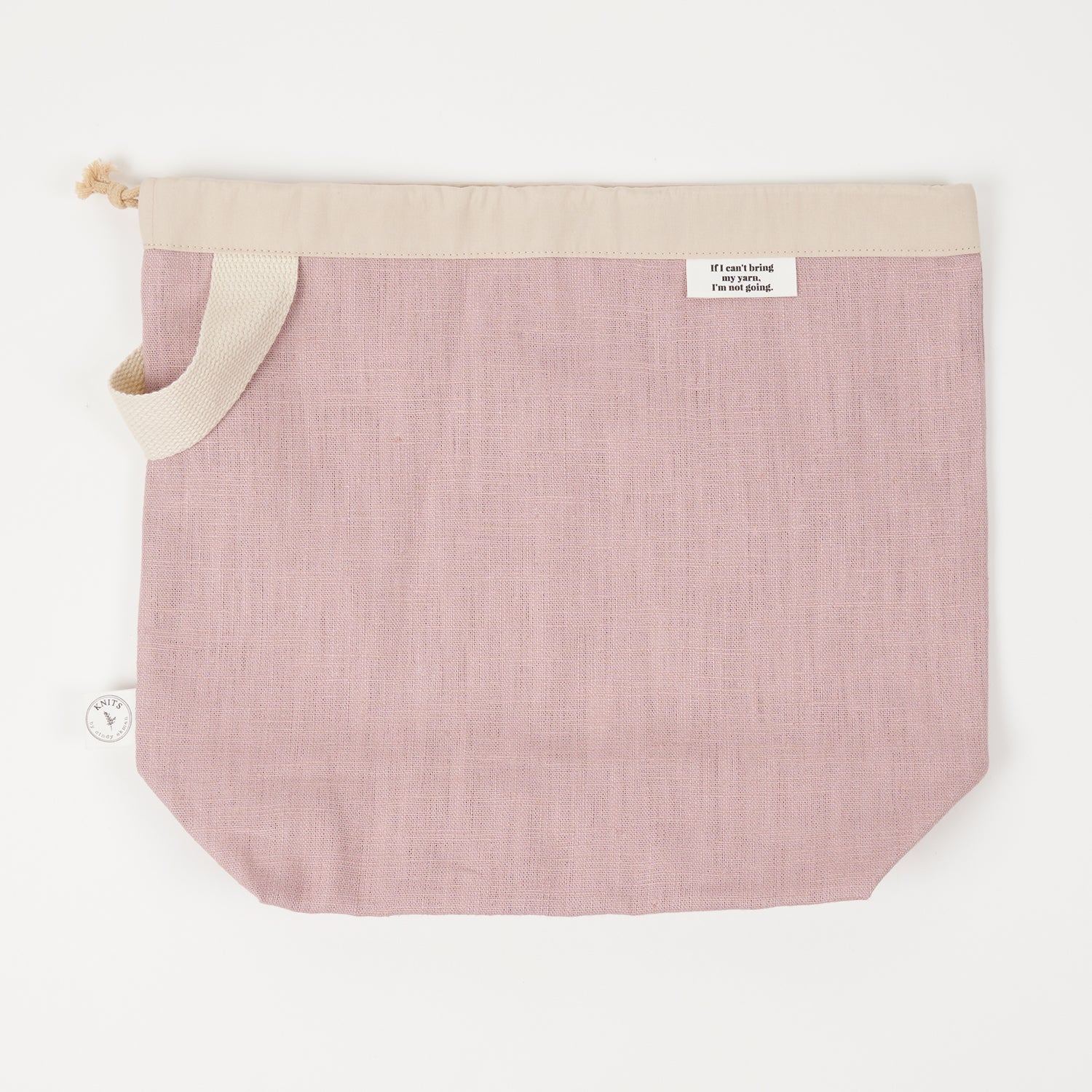 KNITS by Cindy Ekman LINEN PROJECT BAG - LILAC purple Project Bags