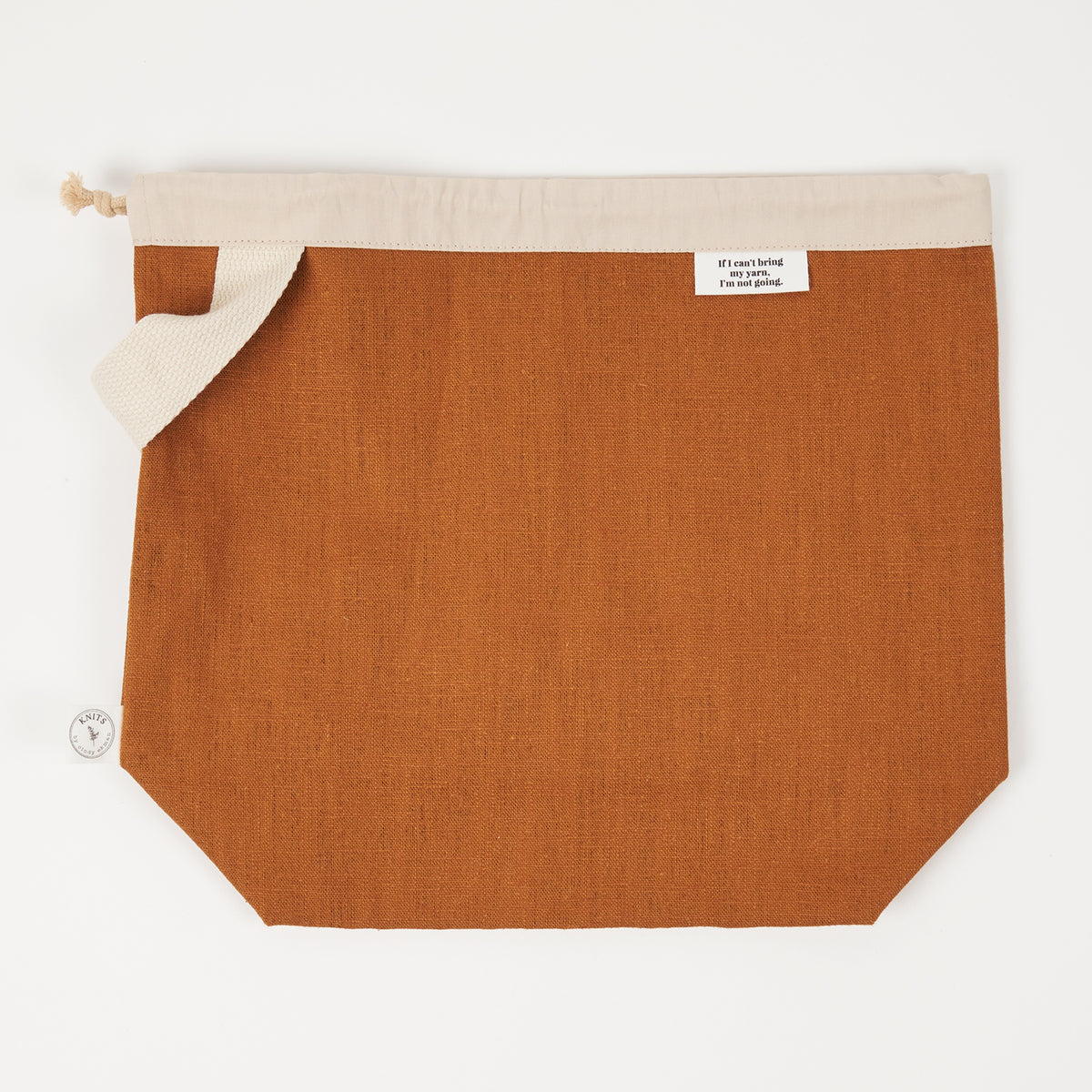 LINEN PROJECT BAG - RUST