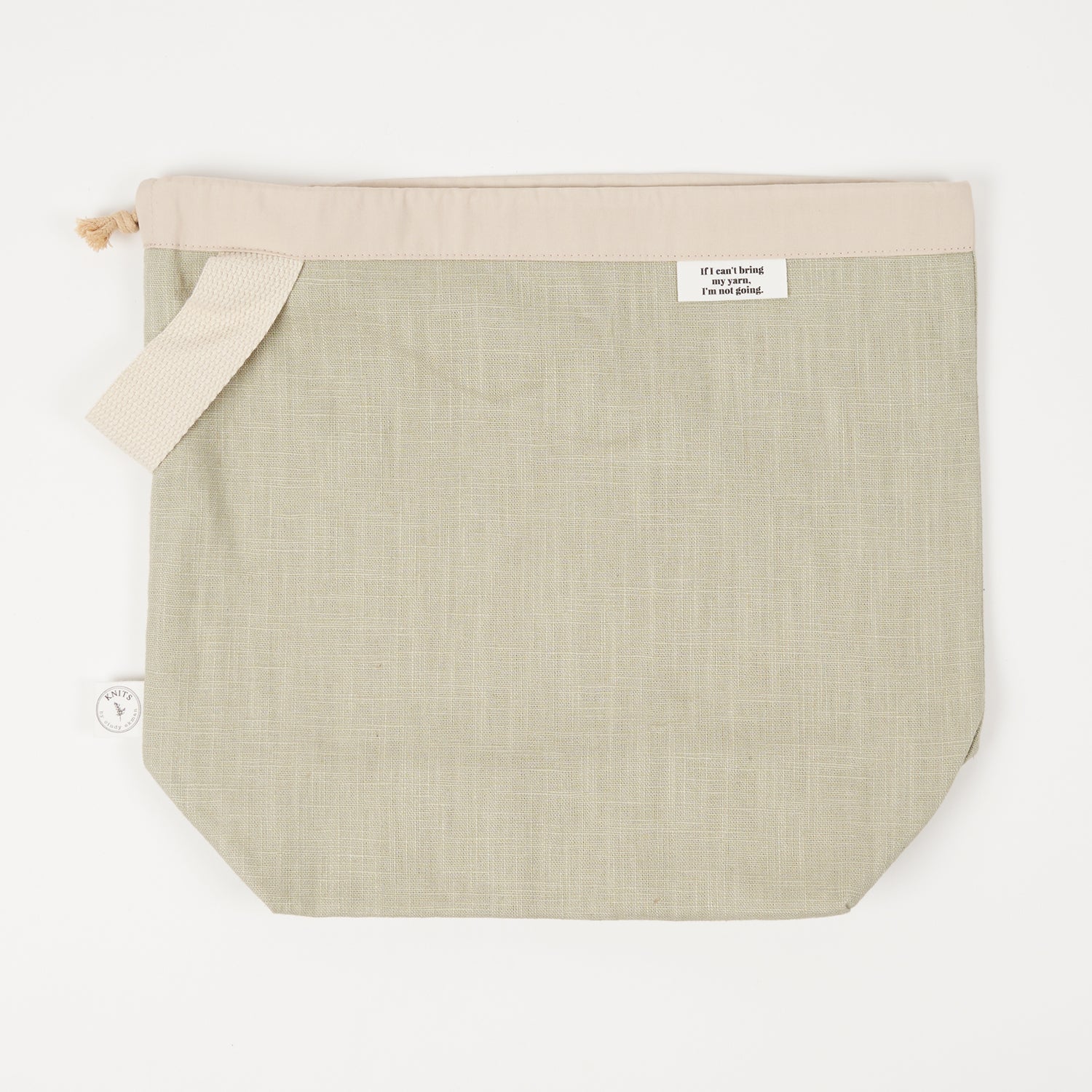 KNITS by Cindy Ekman LINEN PROJECT BAG - SAGE green Project Bags