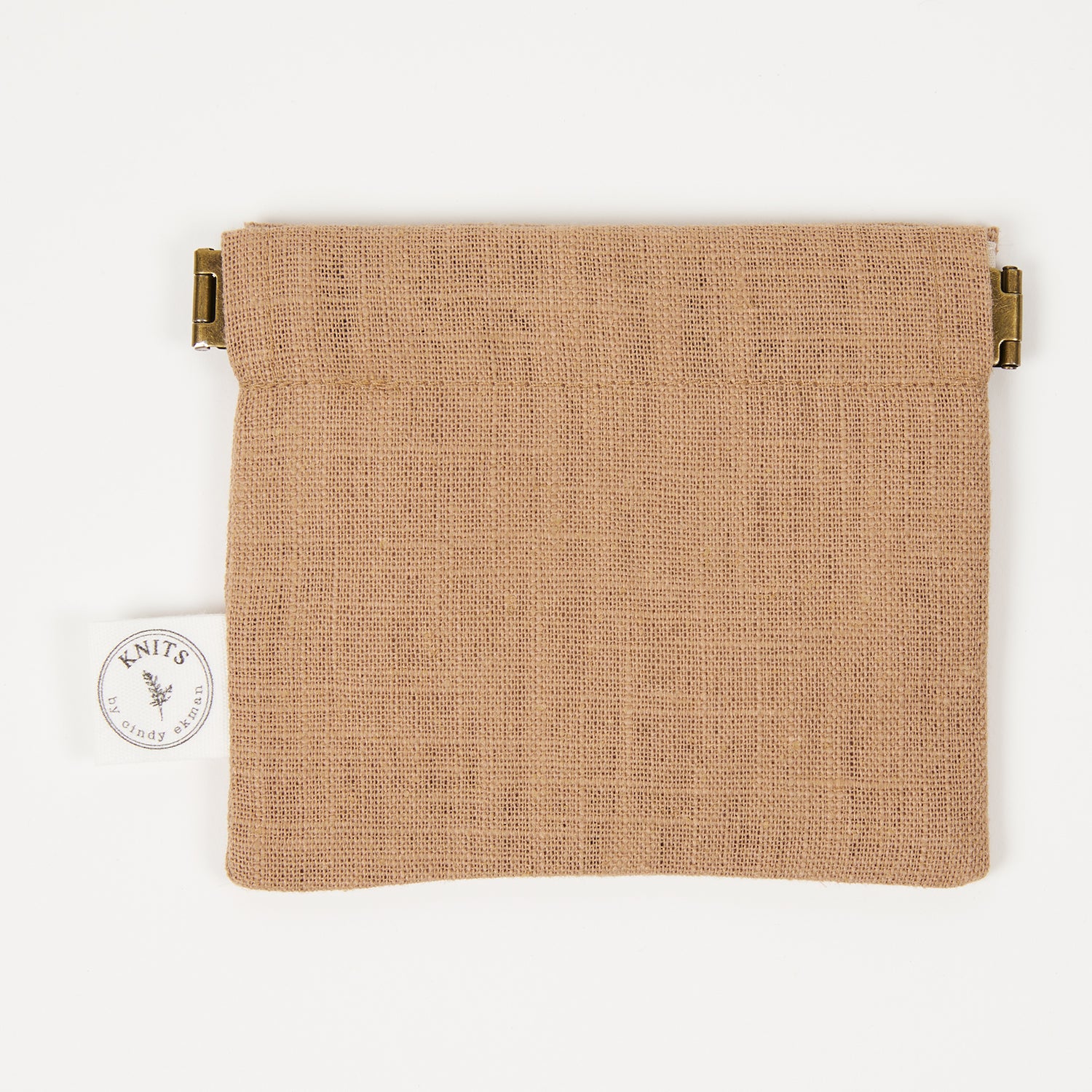 KNITS by Cindy Ekman LINEN PUSH POUCH - BEIGE beige Project Bags