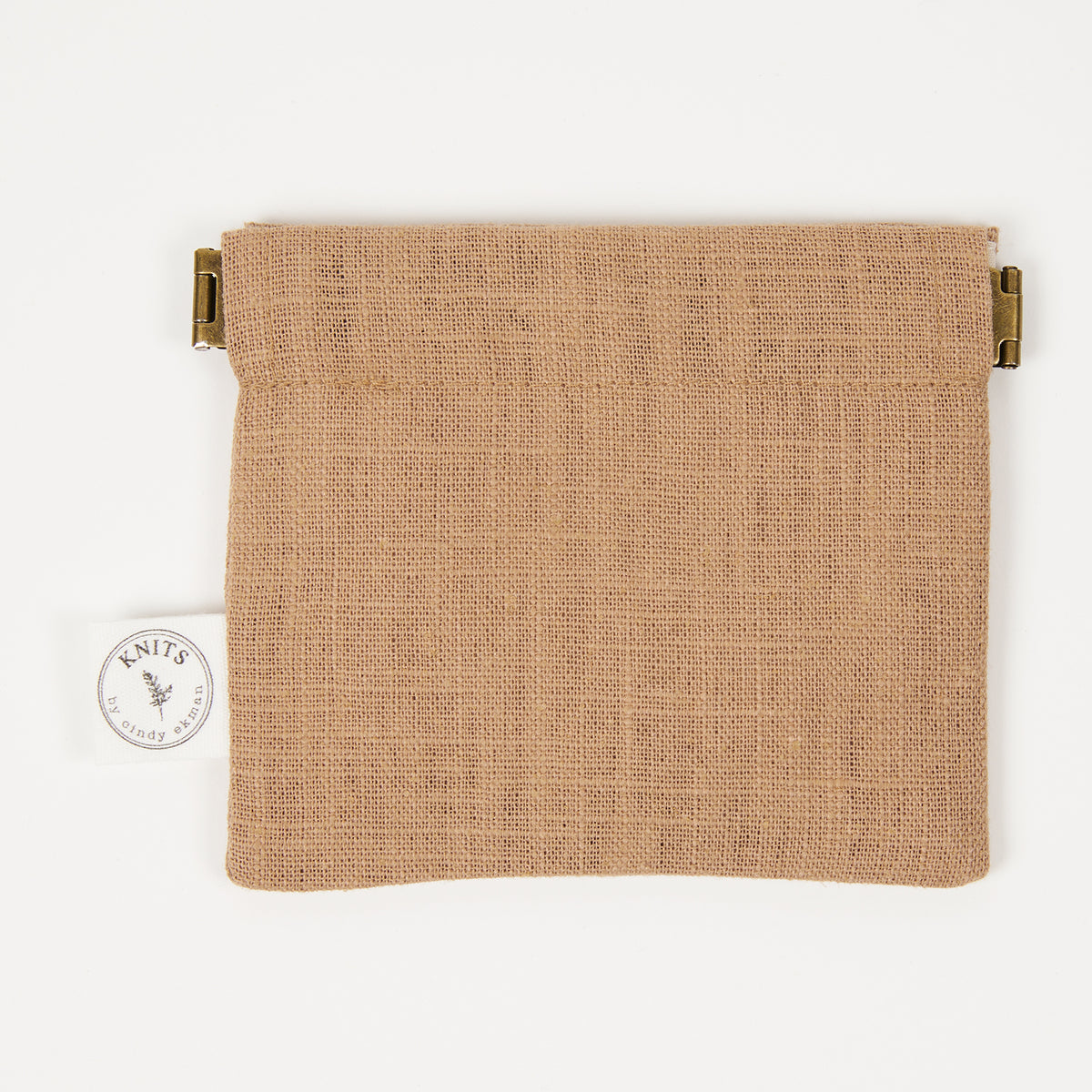LINEN PUSH POUCH - BEIGE