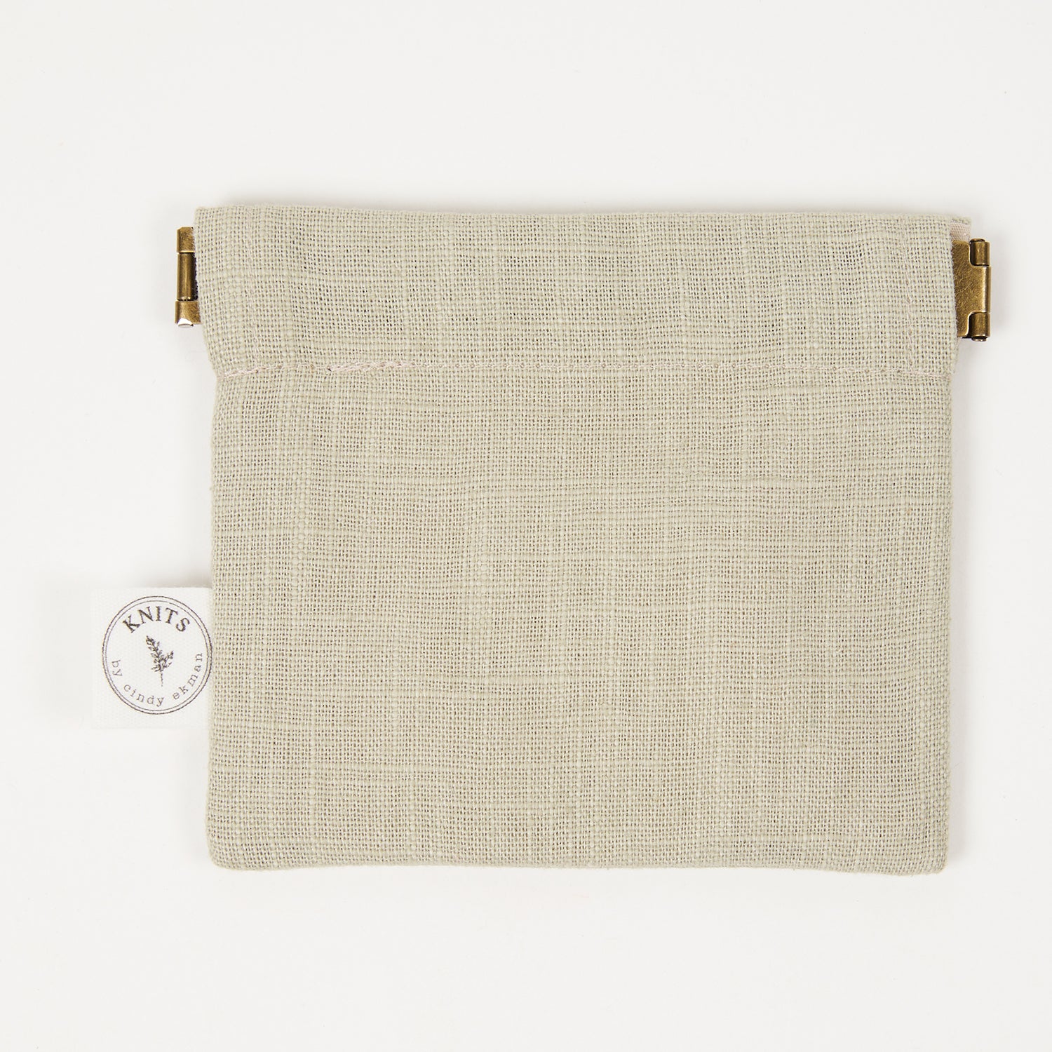 KNITS by Cindy Ekman LINEN PUSH POUCH - SAGE green Project Bags