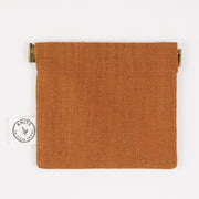 KNITS by Cindy Ekman LINEN PUSH POUCH - RUST orange Project Bags