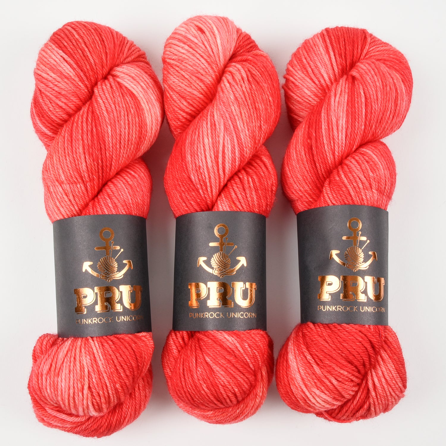 Punk Rock Unicorn SOUL DK - LIPSTICK Merino wool Nylon DK Sock red Yarn