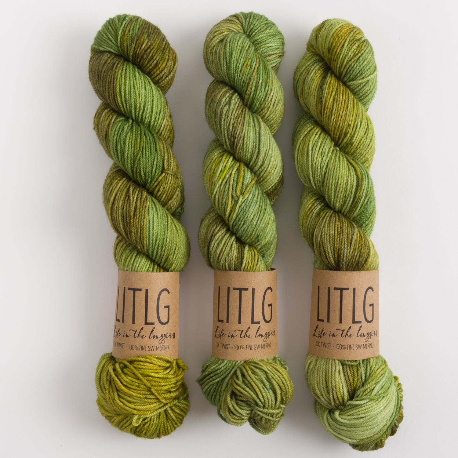 Life in The Long Grass LITLG DK TWIST - LICHEN Merino wool DK green Yarn