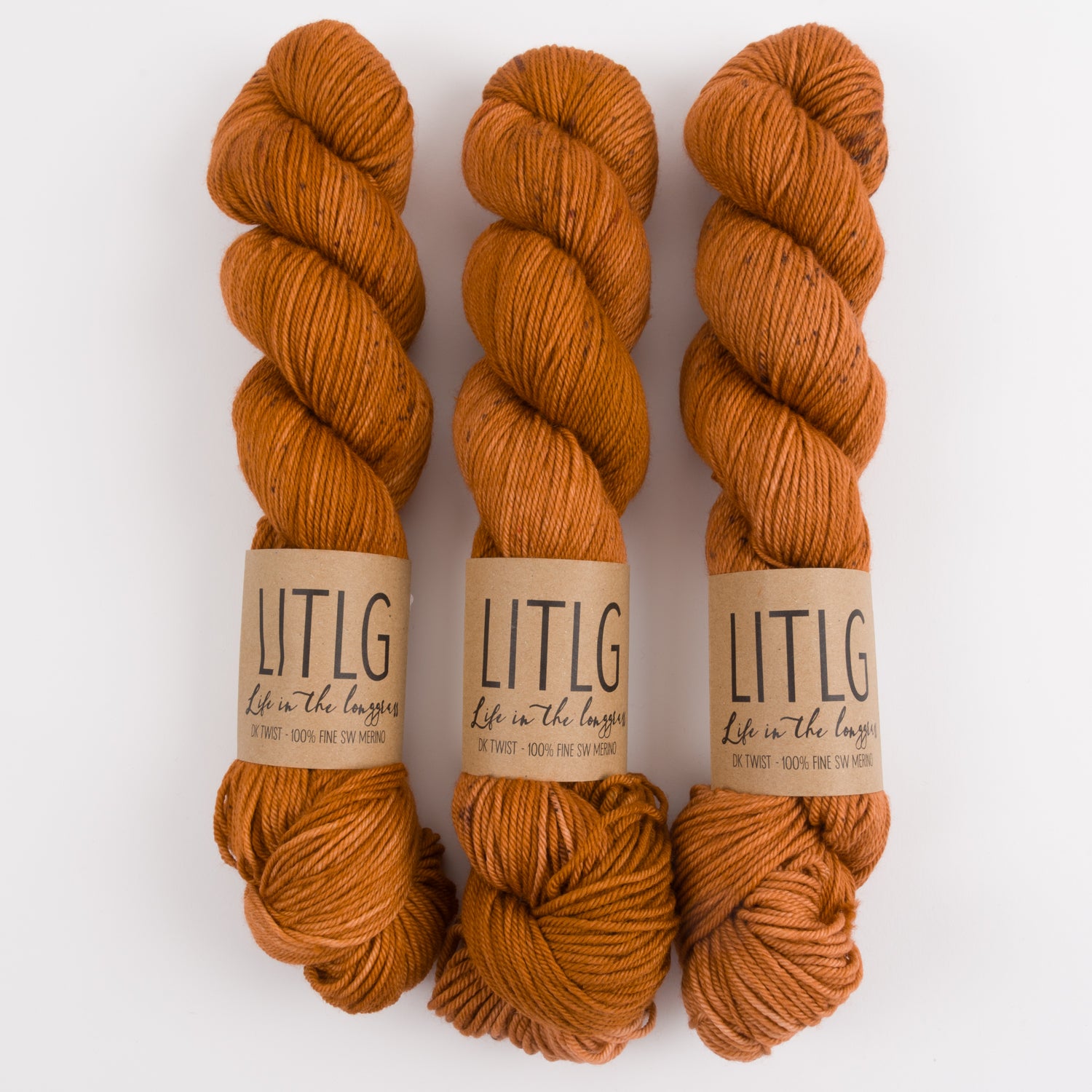 Life in The Long Grass LITLG DK TWIST - QUEEN Merino wool DK orange Yarn