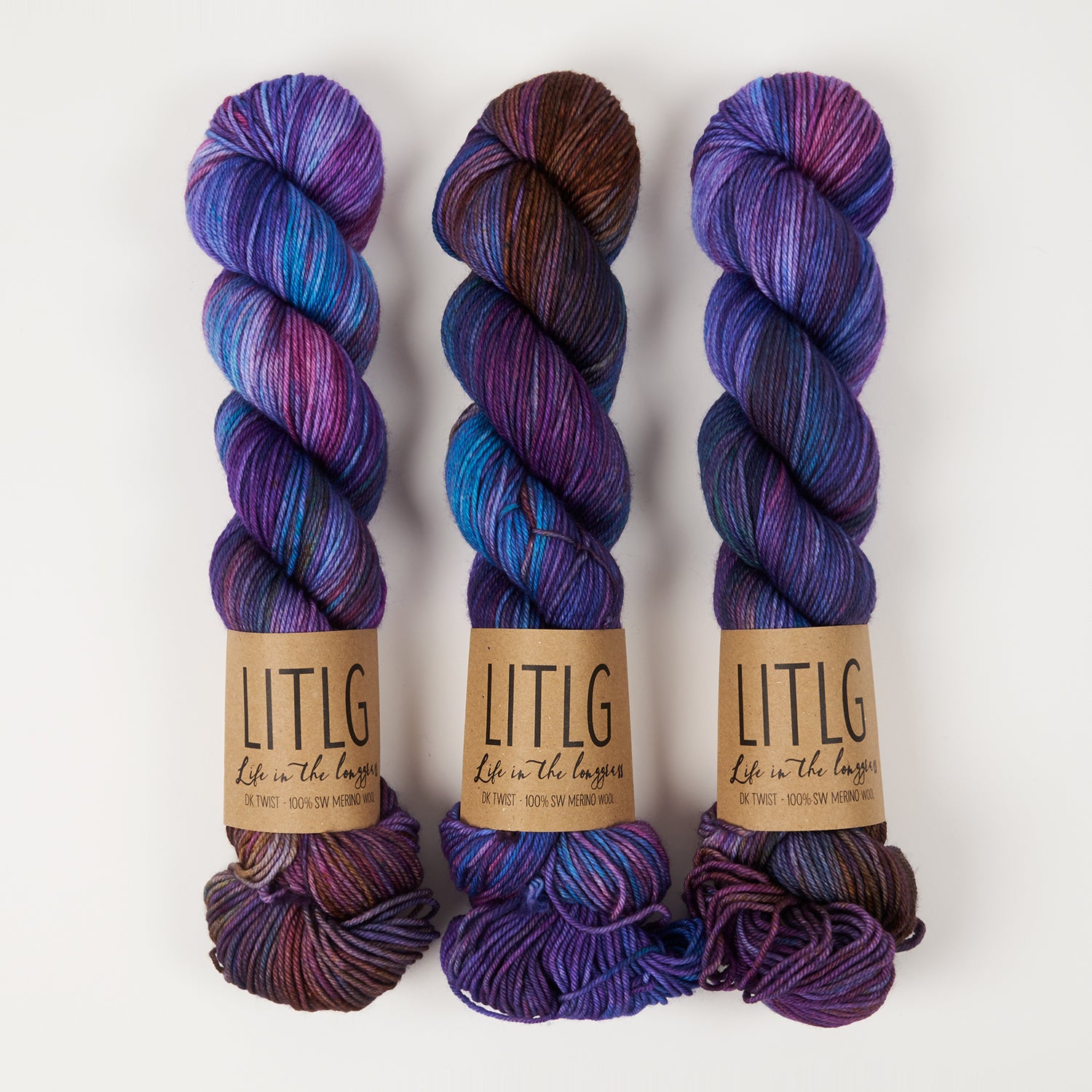 Life in The Long Grass LITLG DK TWIST - AMETHYST Merino wool DK multicolour Yarn
