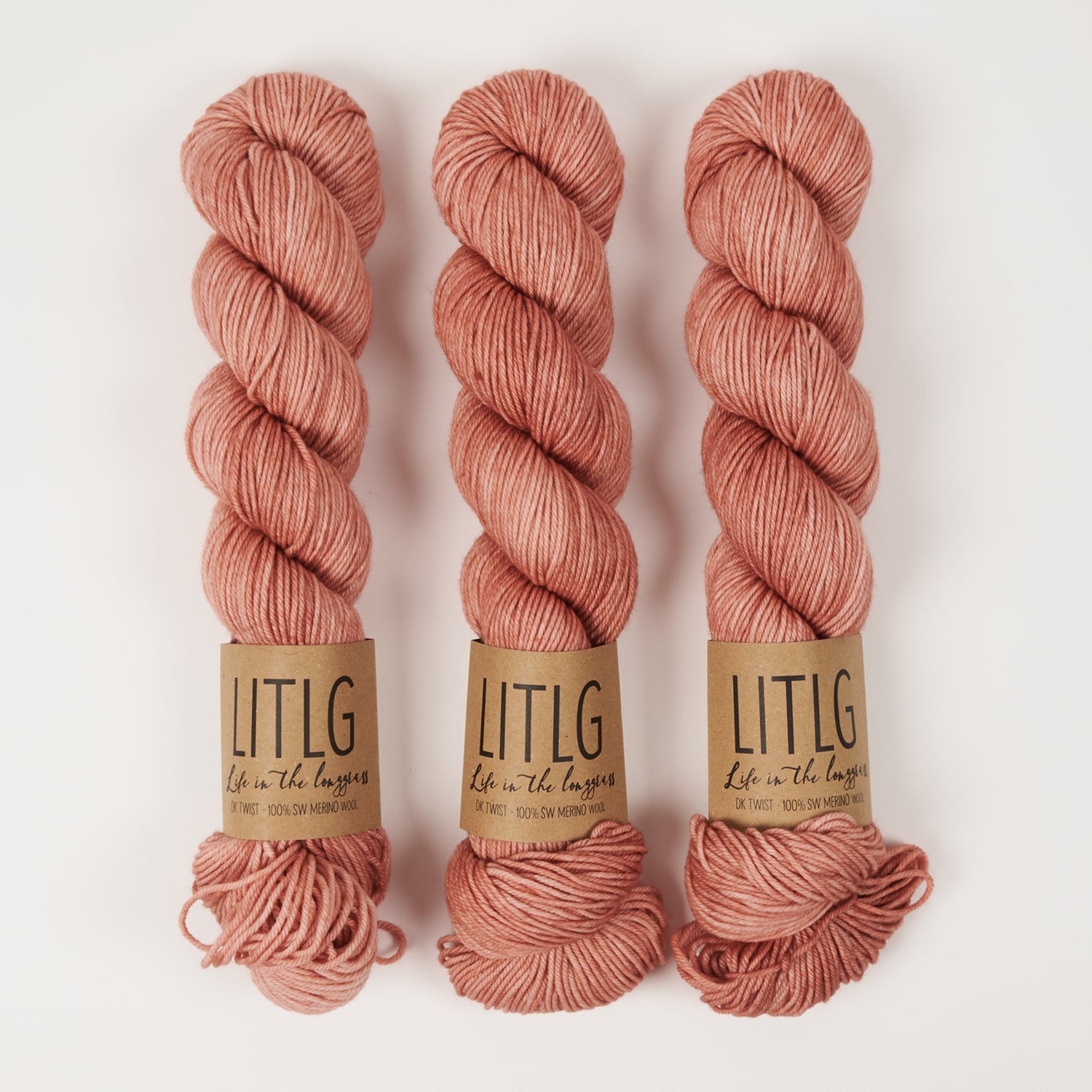 Life in The Long Grass LITLG DK TWIST - ANTIQUE Merino wool DK peach Yarn