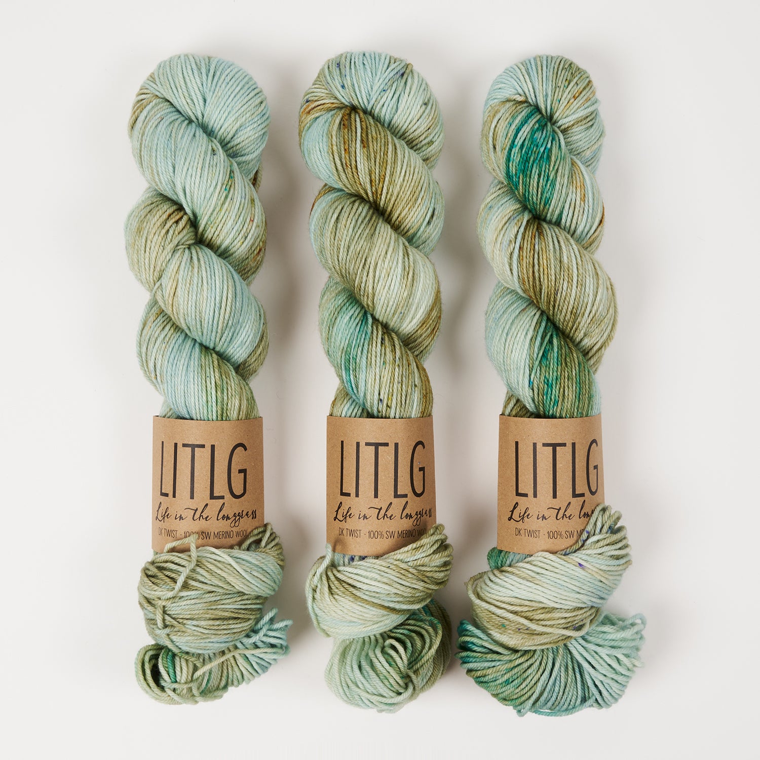 Life in The Long Grass LITLG DK TWIST - CONNEMARA MARBLE Merino wool DK green Yarn