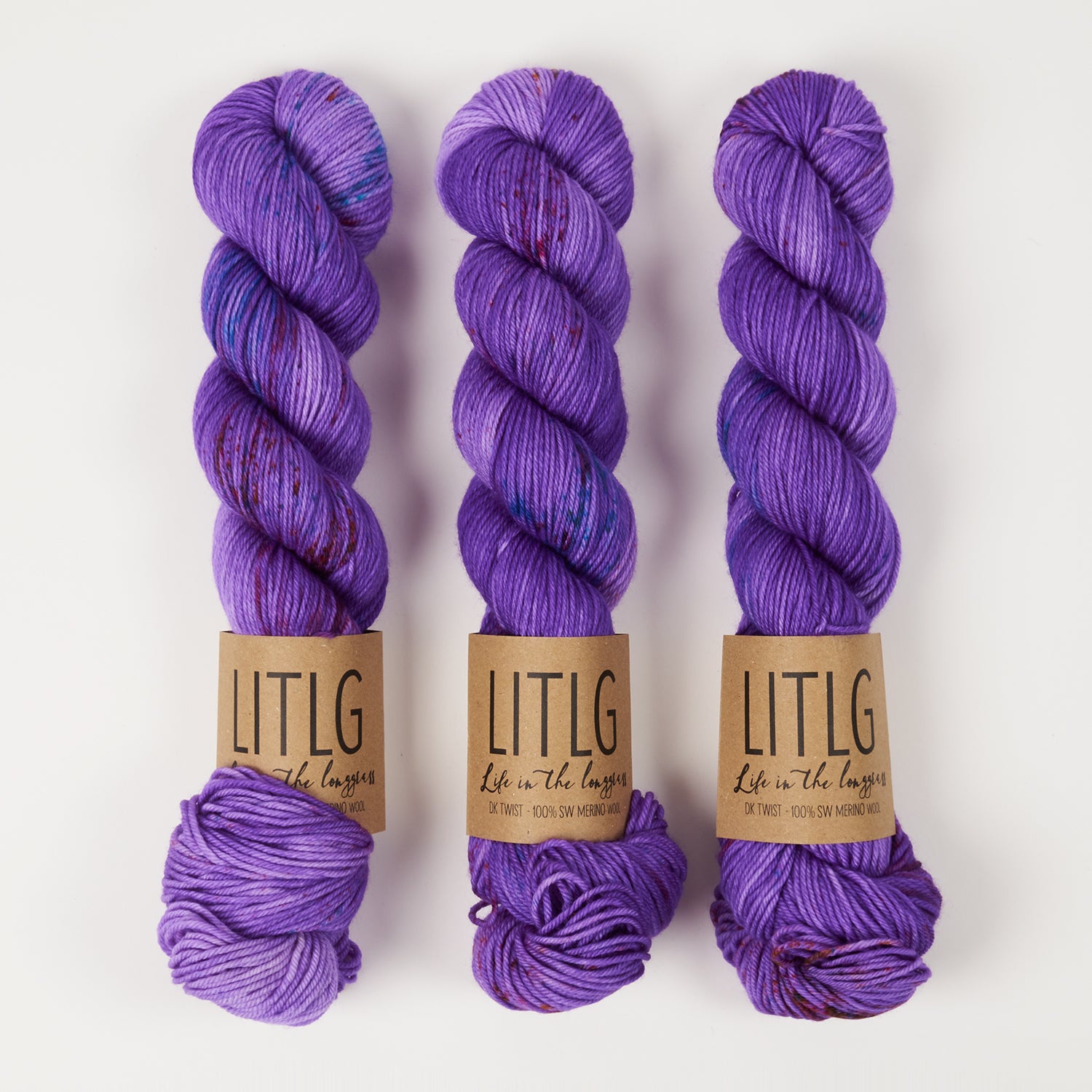 Life in The Long Grass LITLG DK TWIST - PARASOL Merino wool DK purple Yarn