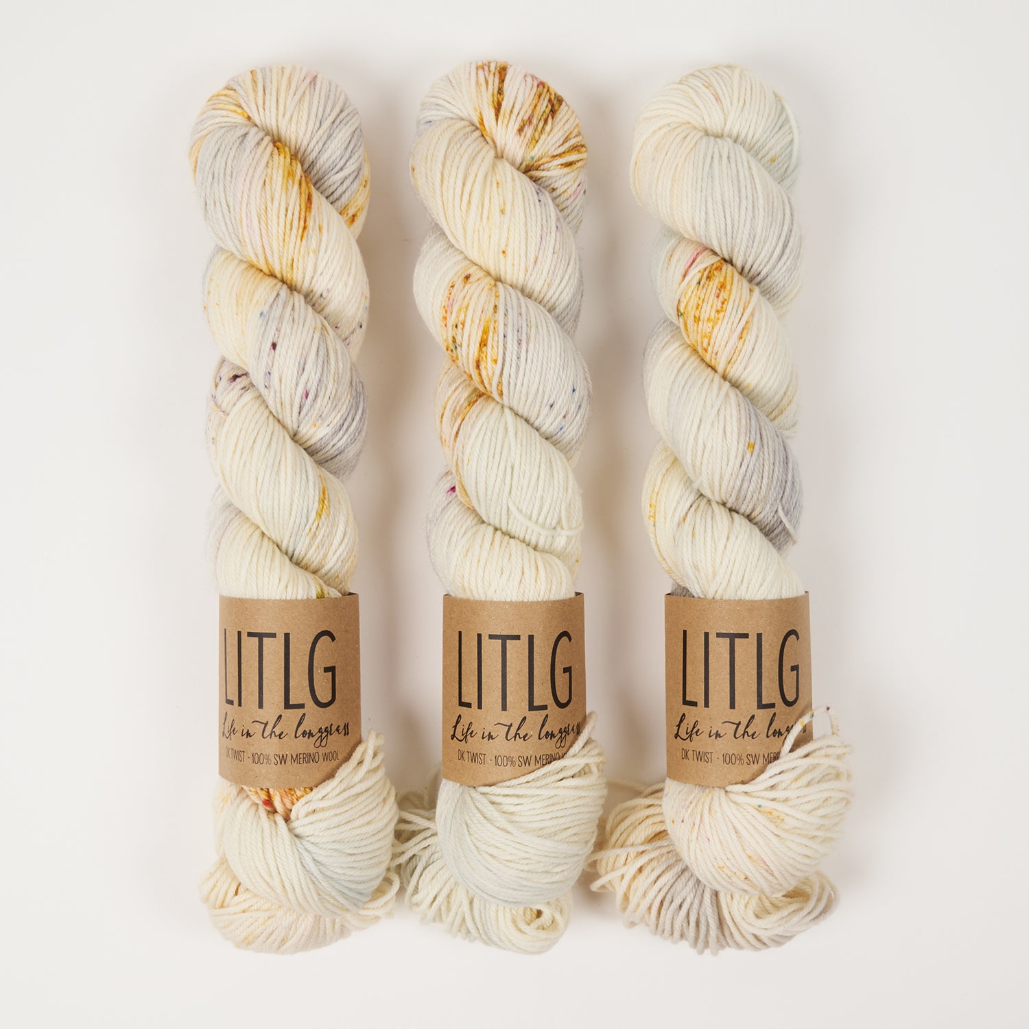 Life in The Long Grass LITLG DK TWIST - WOLF Merino wool DK white Yarn