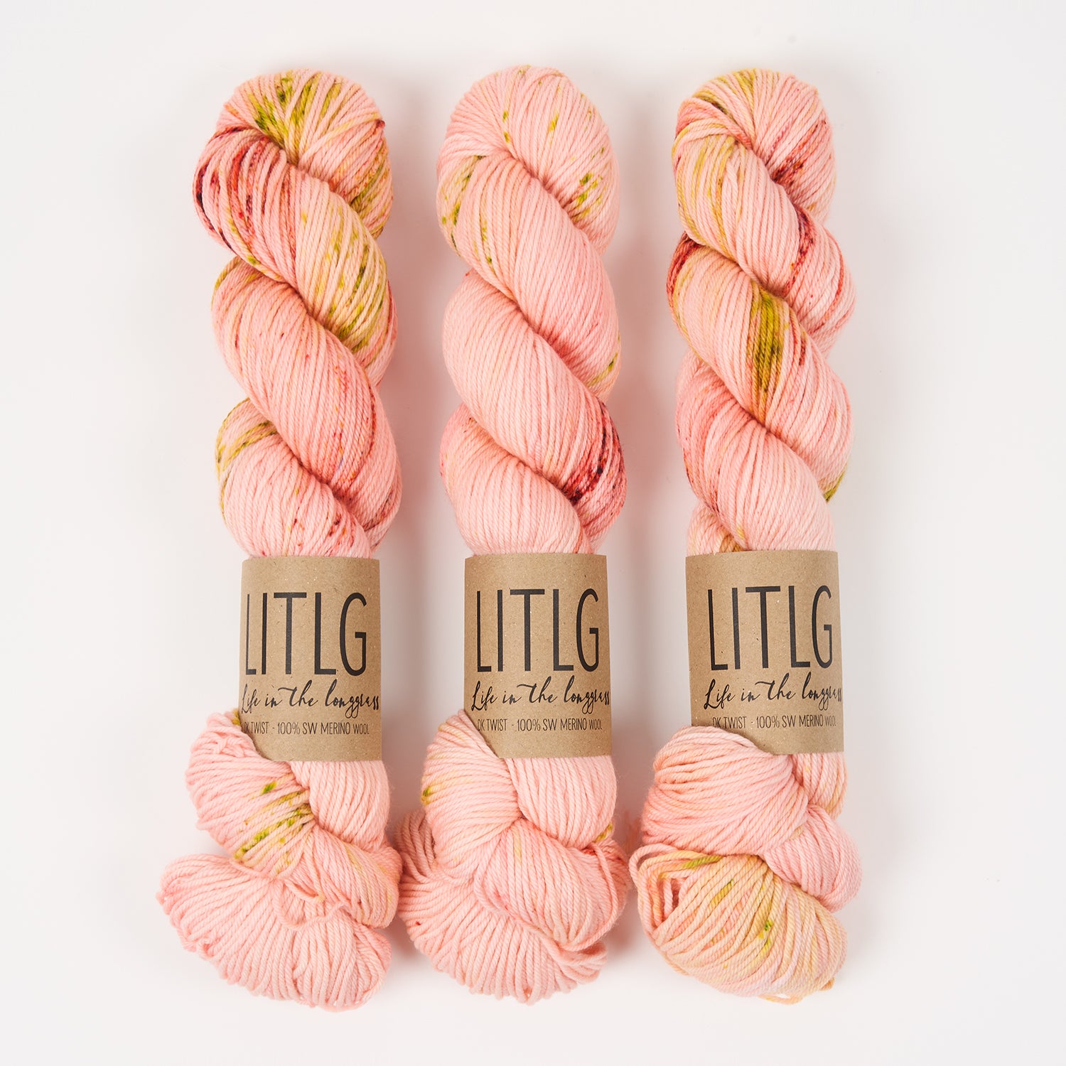 Life in The Long Grass LITLG DK TWIST - ANGEL CITY Merino wool DK coral Yarn