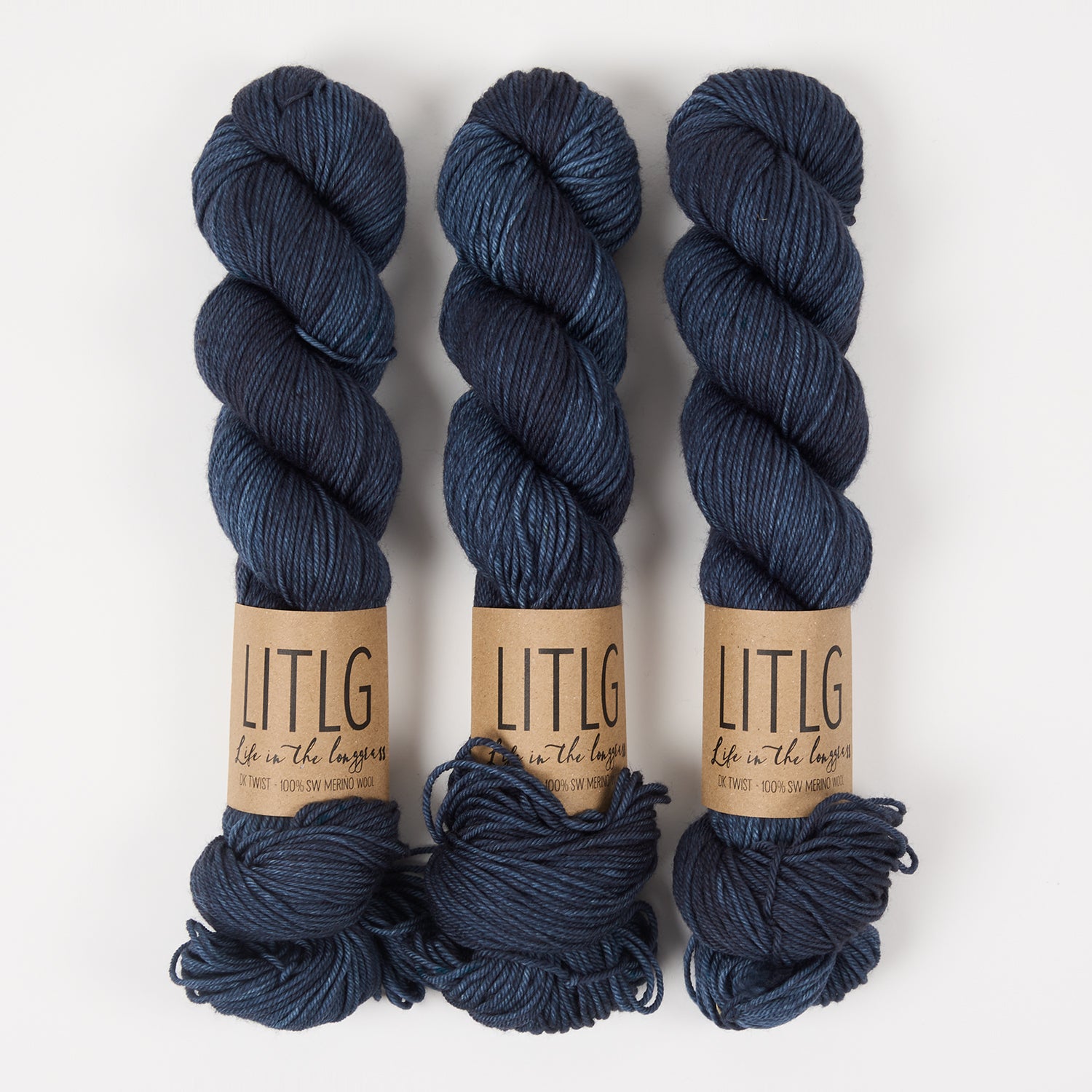 Life in The Long Grass LITLG DK TWIST - DEEP DREAM Merino wool DK blue Yarn