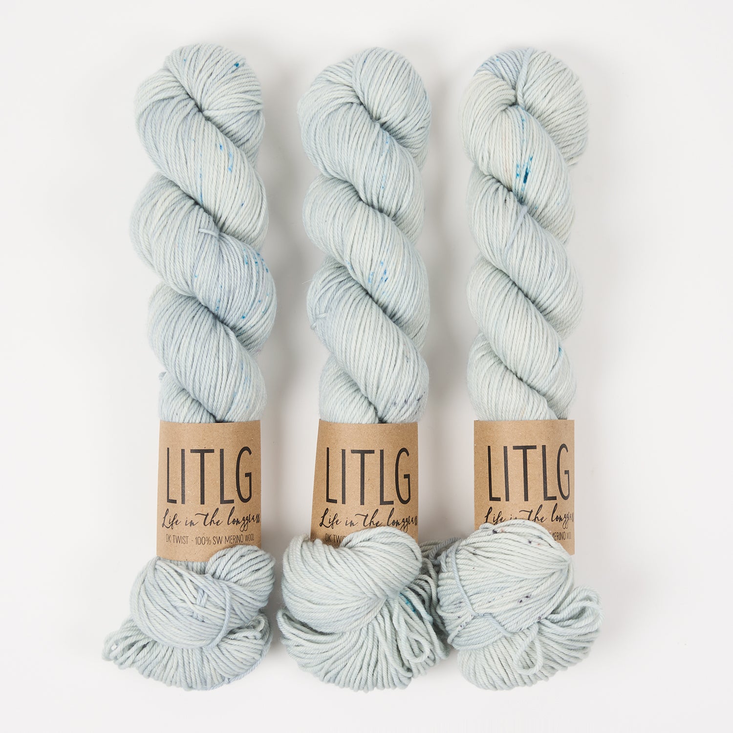 Life in The Long Grass LITLG DK TWIST - FLURRY Merino wool DK blue Yarn
