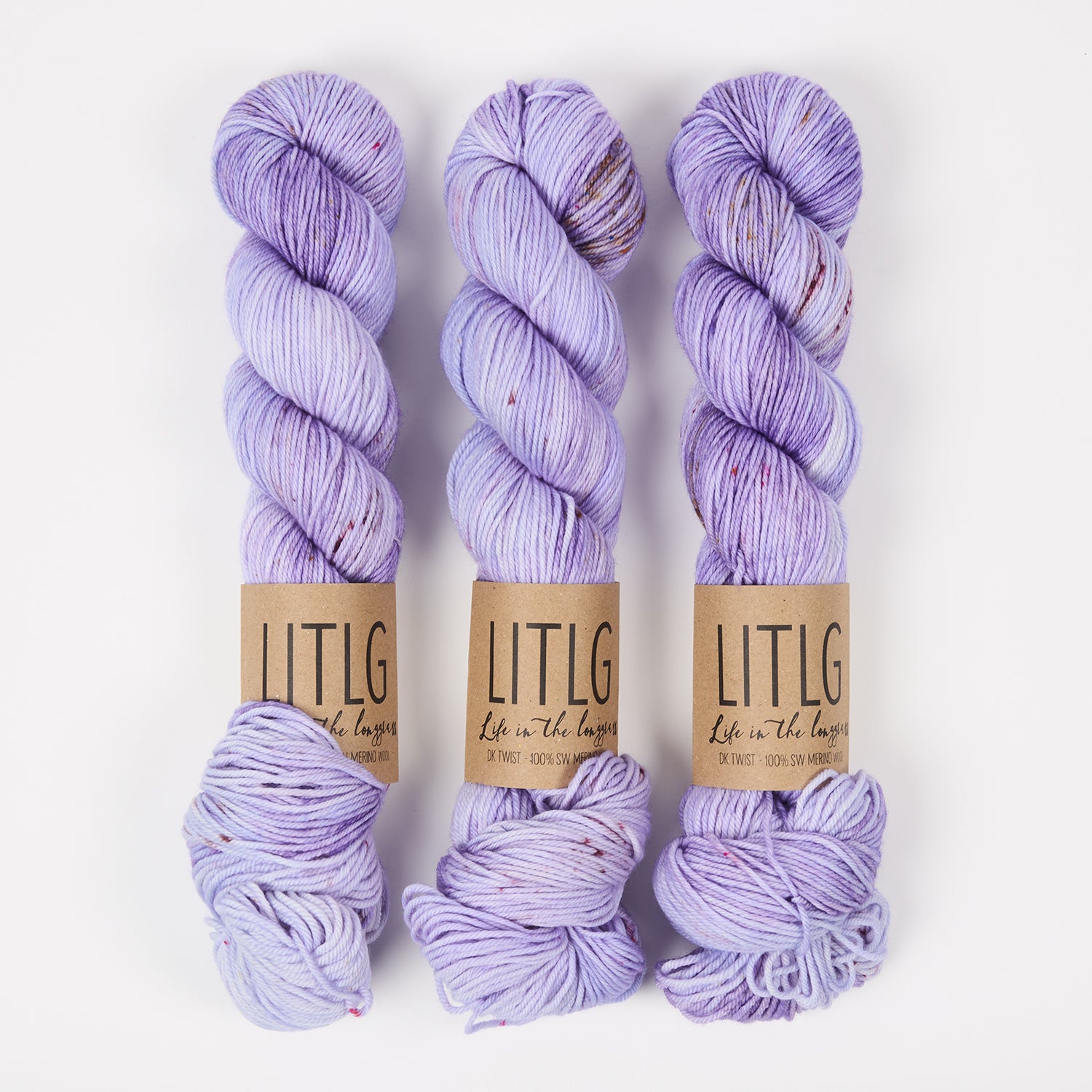 Life in The Long Grass LITLG DK TWIST - FROZEN Merino wool DK purple Yarn