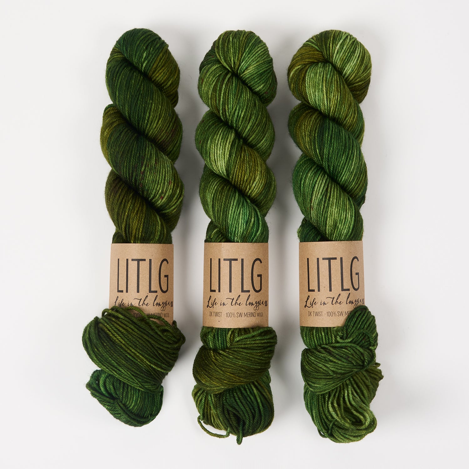 Life in The Long Grass LITLG DK TWIST - HILLSIDE Merino wool DK green Yarn