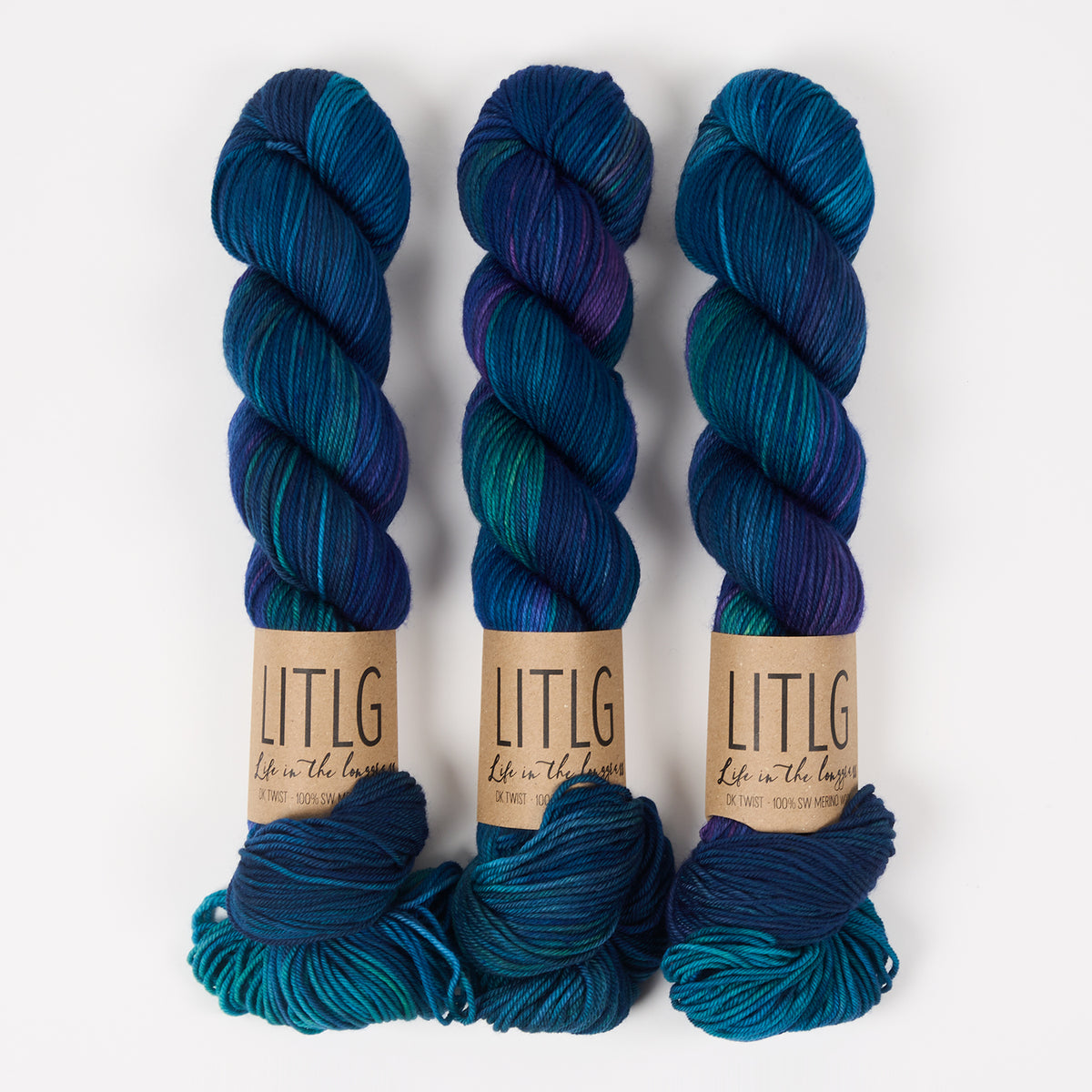 Life in The Long Grass LITLG DK TWIST - NORTHERN Merino wool DK blue Yarn